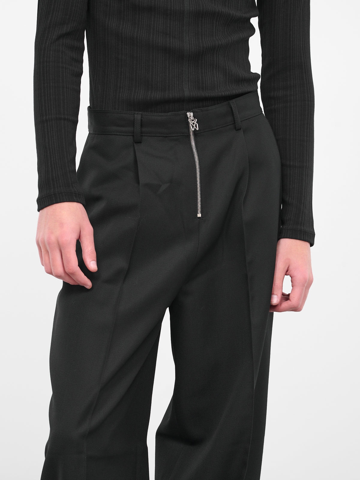 Large Zip Trousers (0732-T115-BLACK)