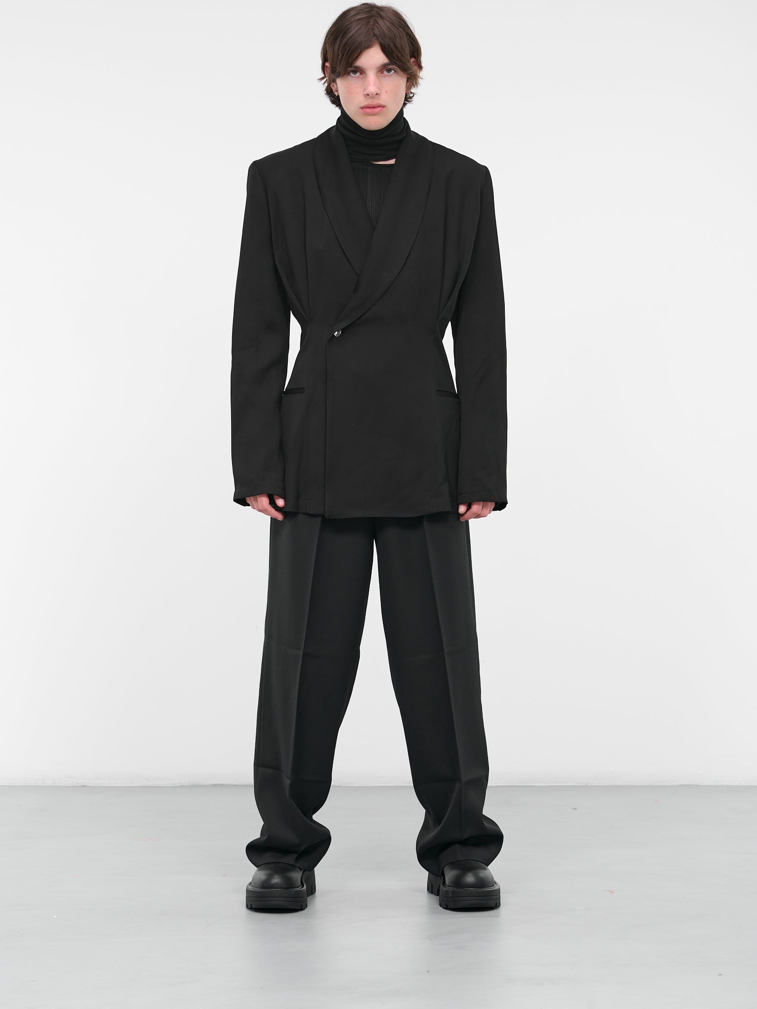 Large Zip Trousers (0732-T115-BLACK)