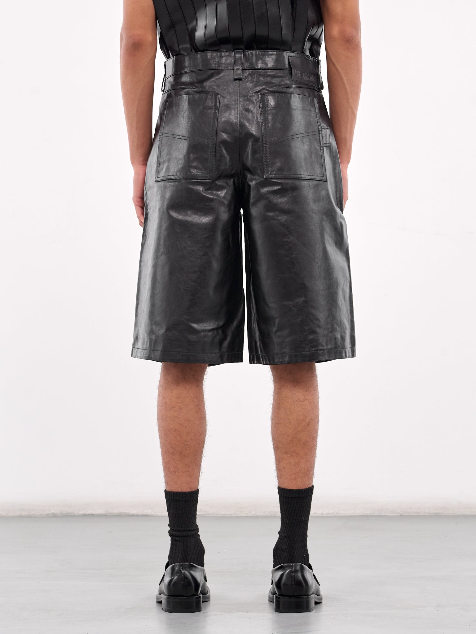 Leather Shorts (0755L-L235-RIDER-BLACK)