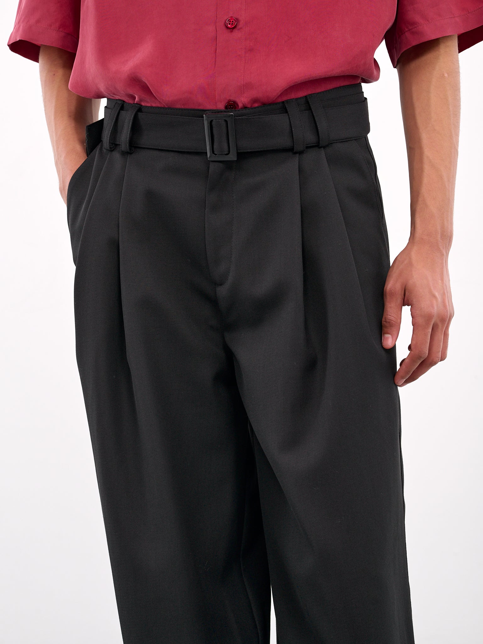 Belted Trousers (0765-T115-BLACK)