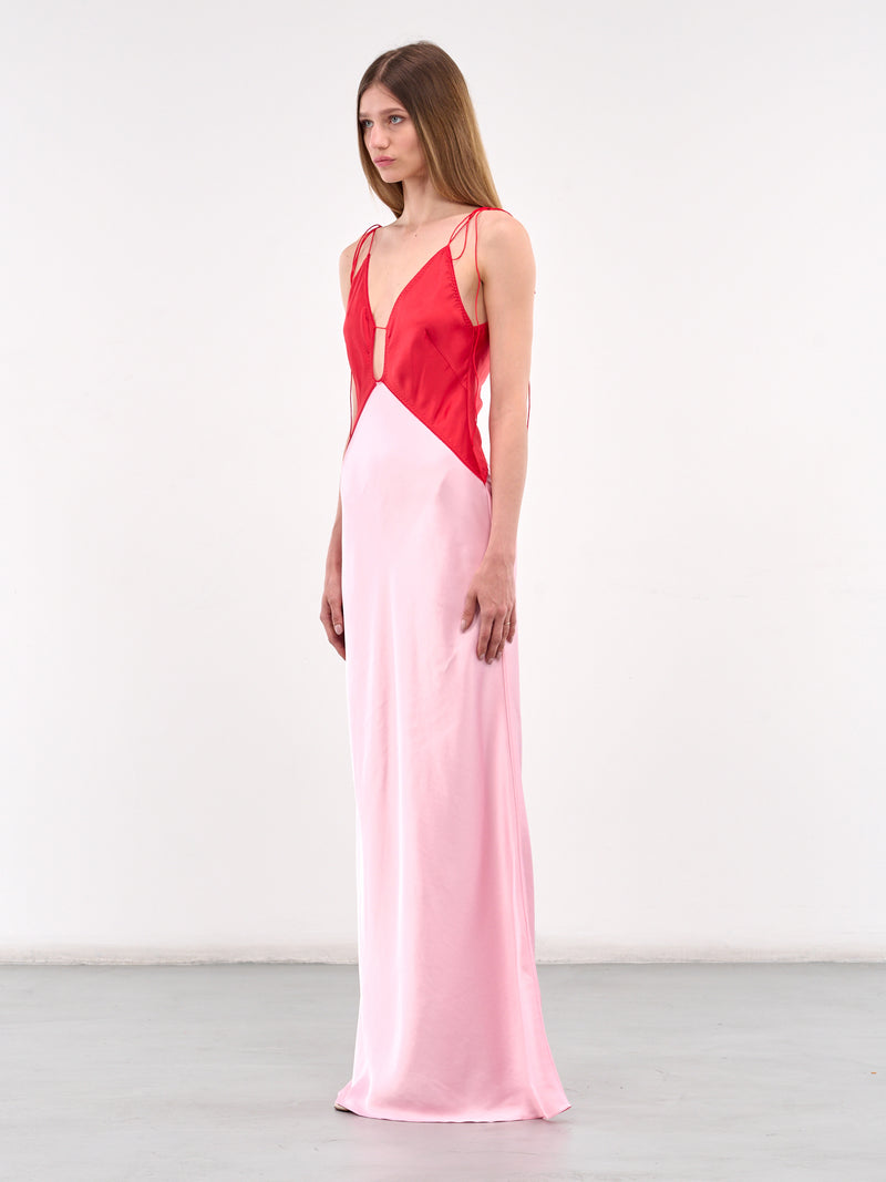 Terrin Maxi Dress (08-RED-LIGHT-PINK)