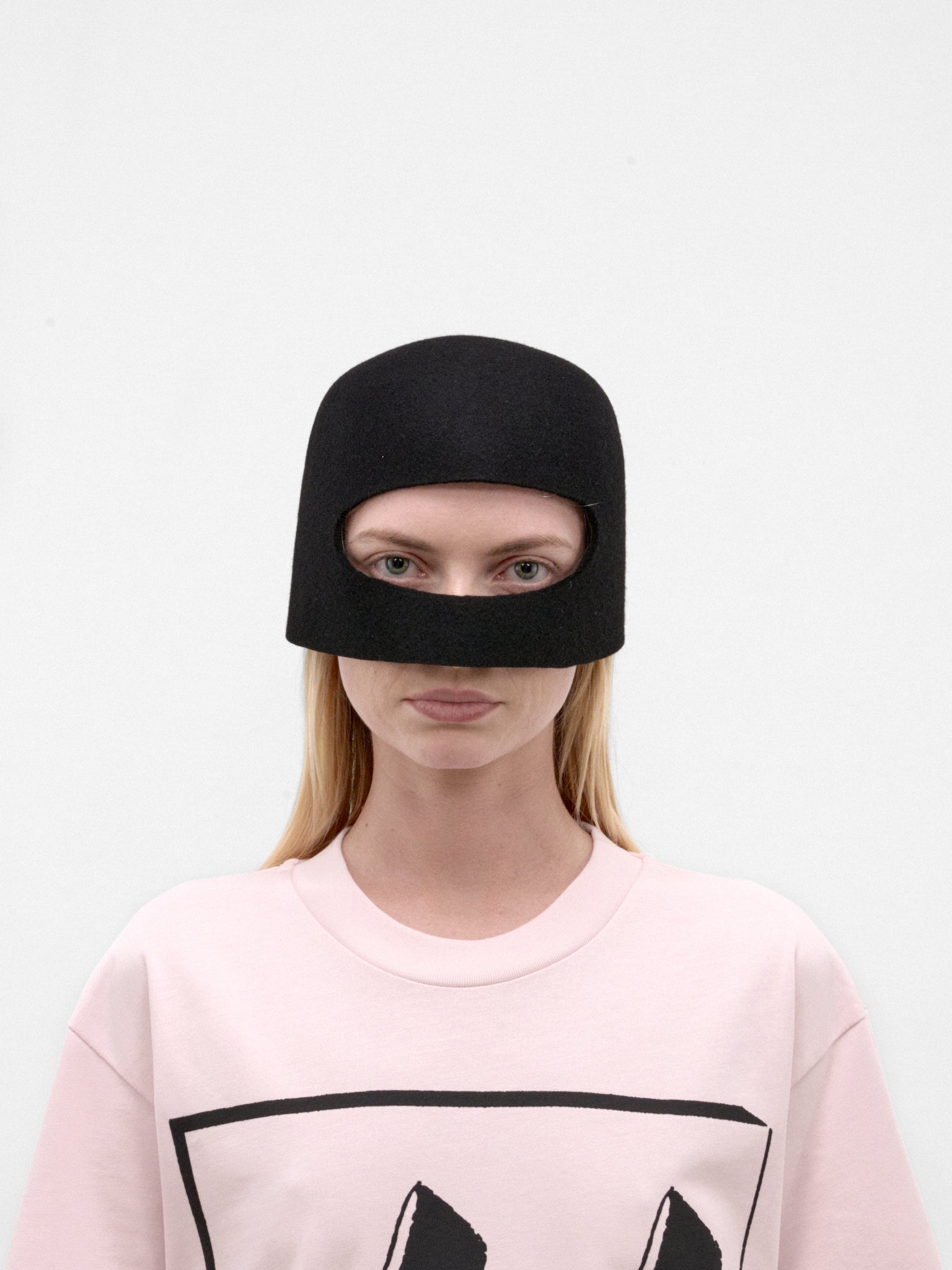 Black Wool Masked Hat (VAQ12K601-BLACK)