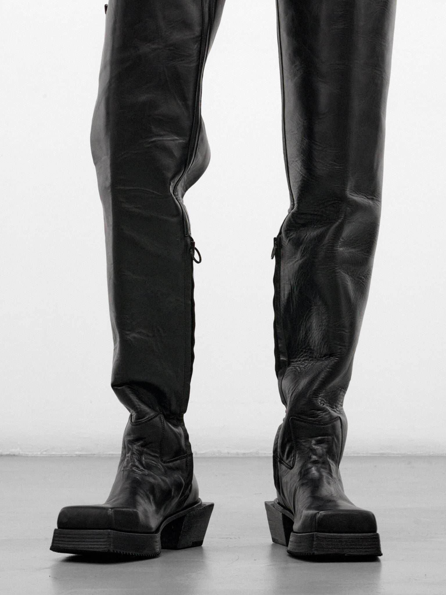 Black Leather Chaser High Boots (44-CHASER-BOOTS-BLACK)