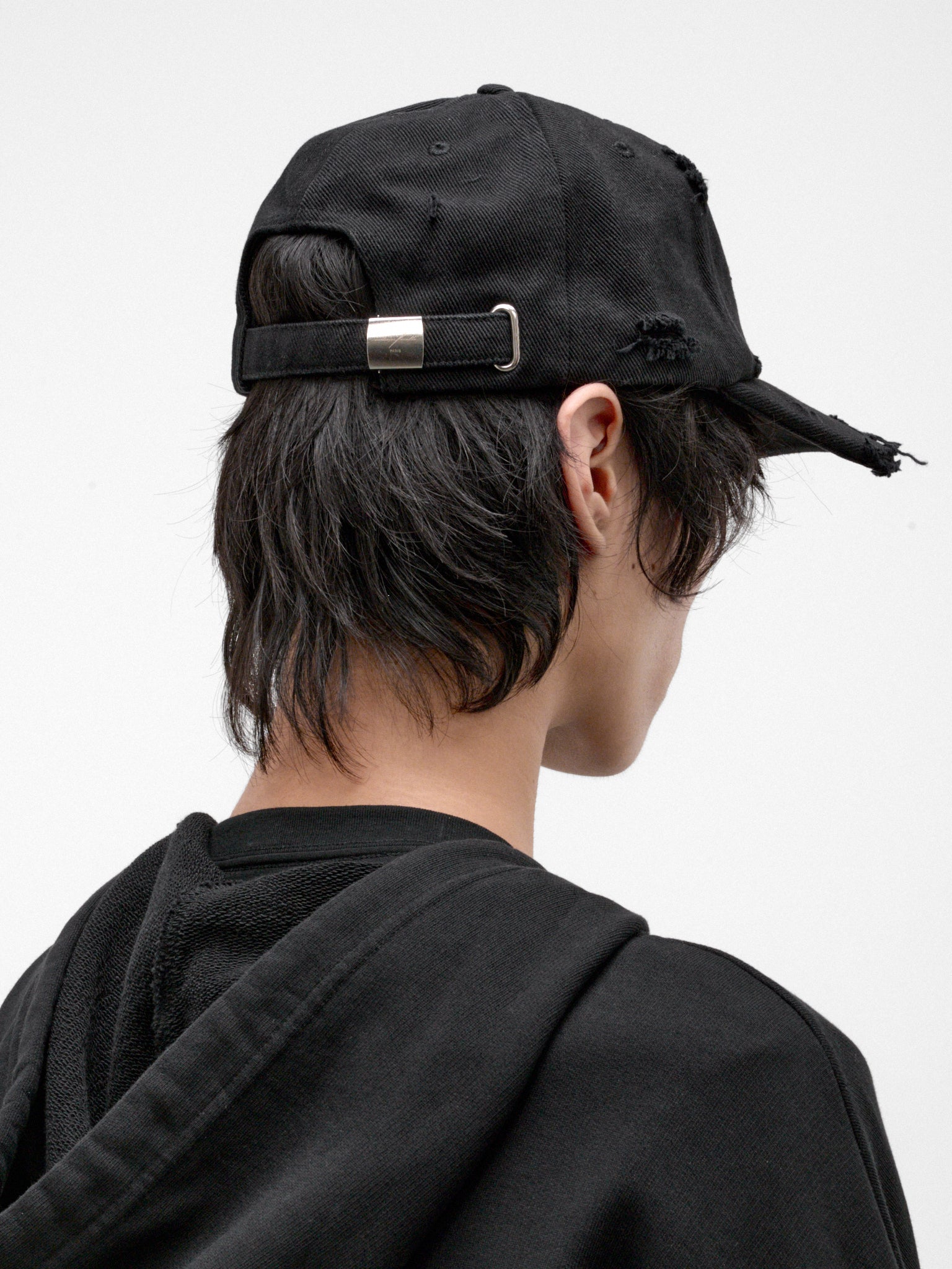 Black Cotton Cult Embroidered Cap (MAT03K031-BLACK)