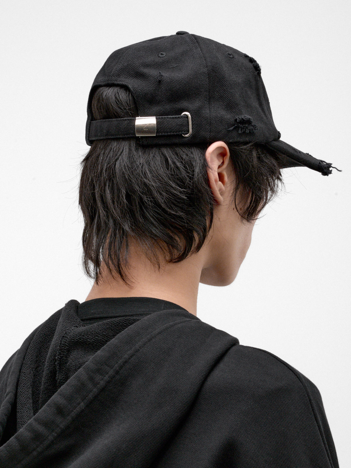 Black Cotton Cult Embroidered Cap (MAT03K031-BLACK)