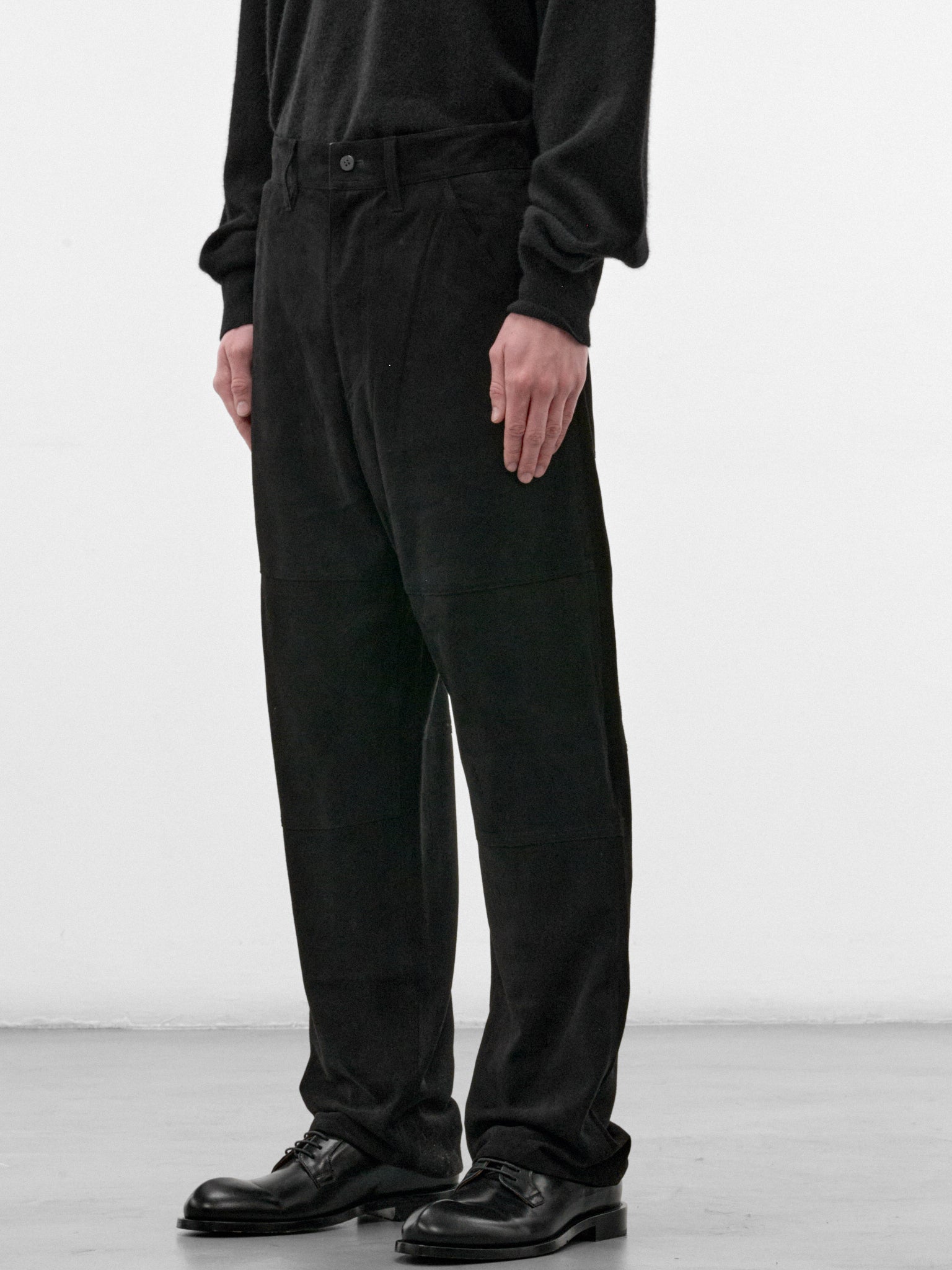 Black Wool Wide Trousers (C263F09P02-BLACK)