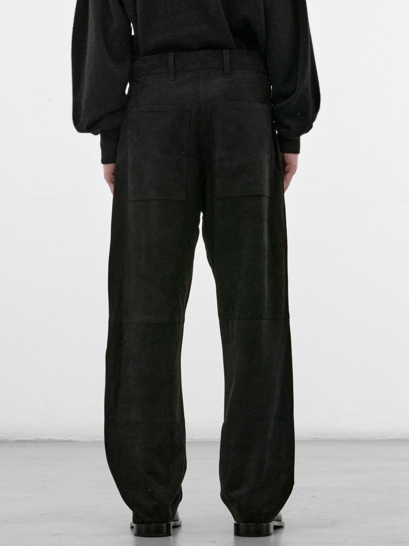 Black Wool Wide Trousers (C263F09P02-BLACK)