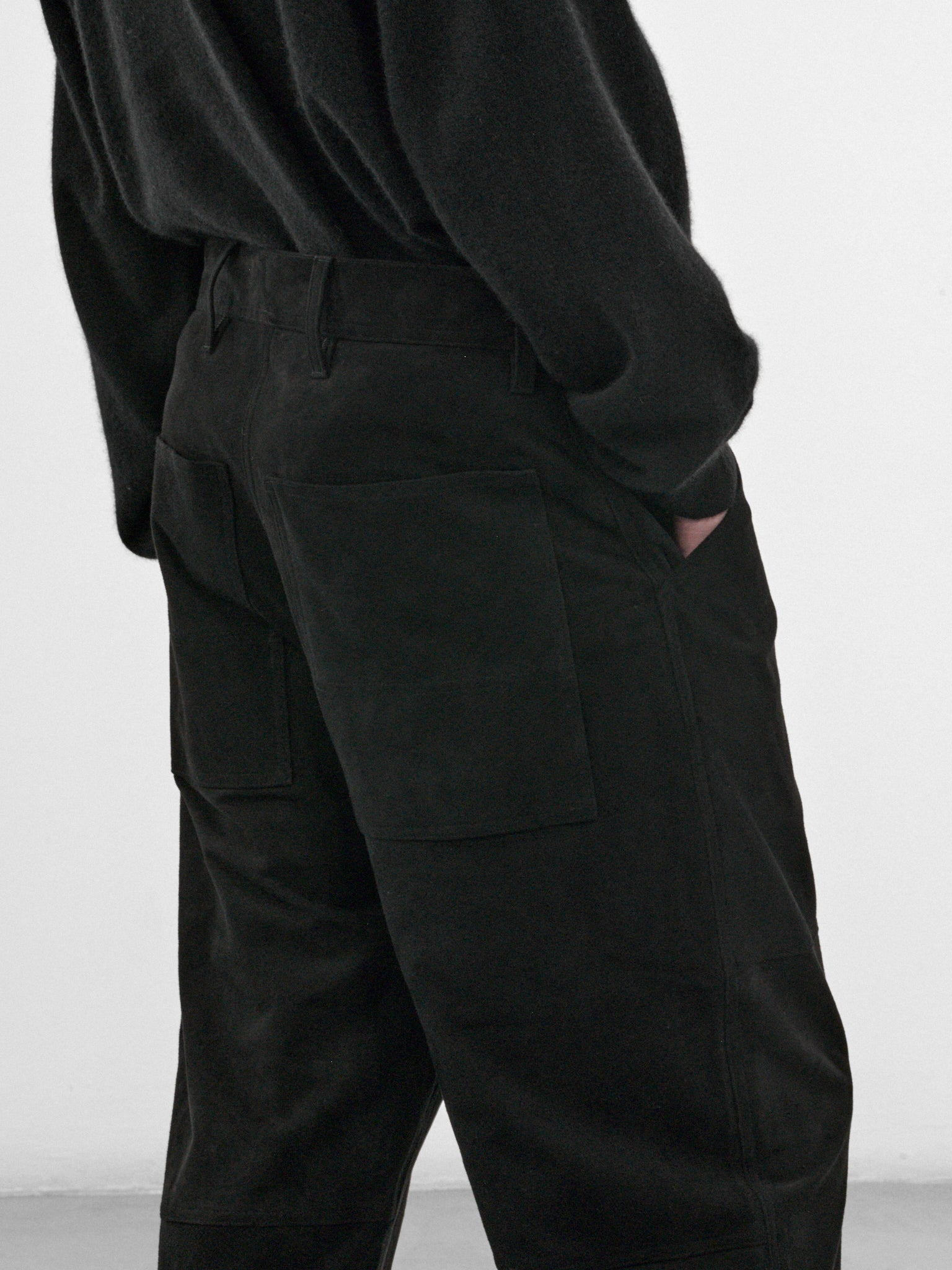 Black Wool Wide Trousers (C263F09P02-BLACK)