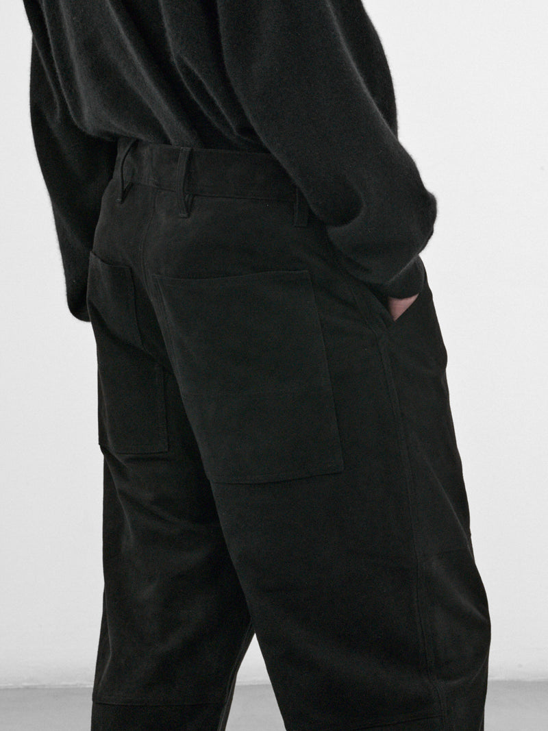 Black Wool Wide Trousers (C263F09P02-BLACK)