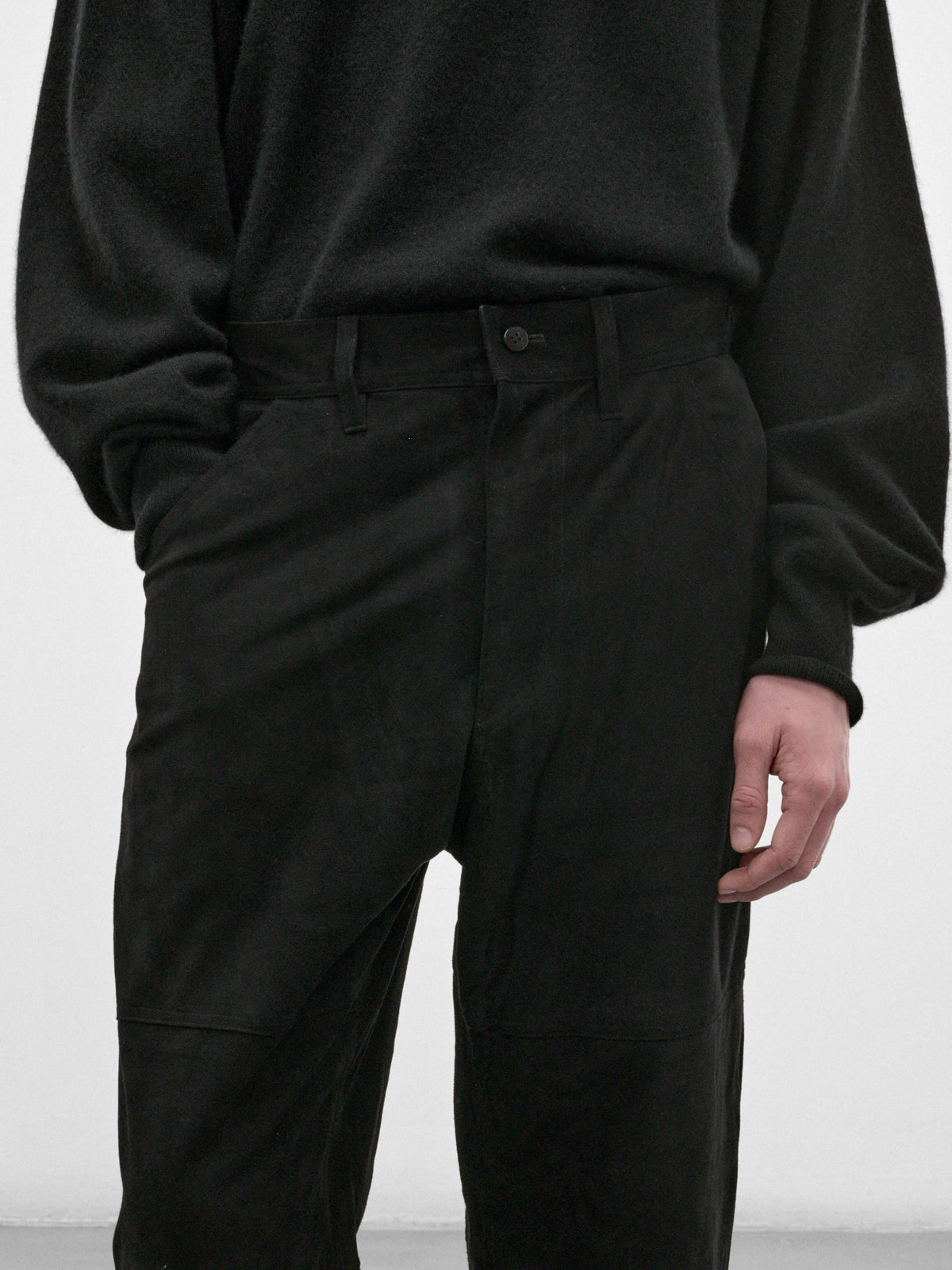 Black Wool Wide Trousers (C263F09P02-BLACK)