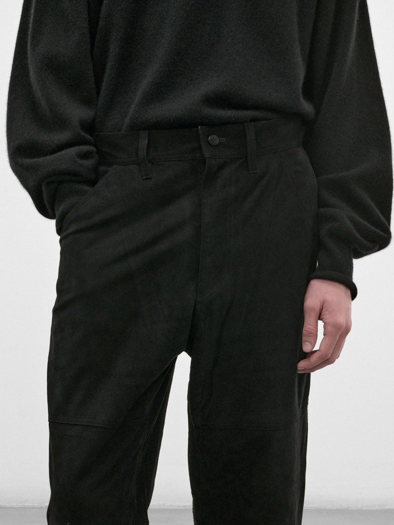 Black Wool Wide Trousers (C263F09P02-BLACK)