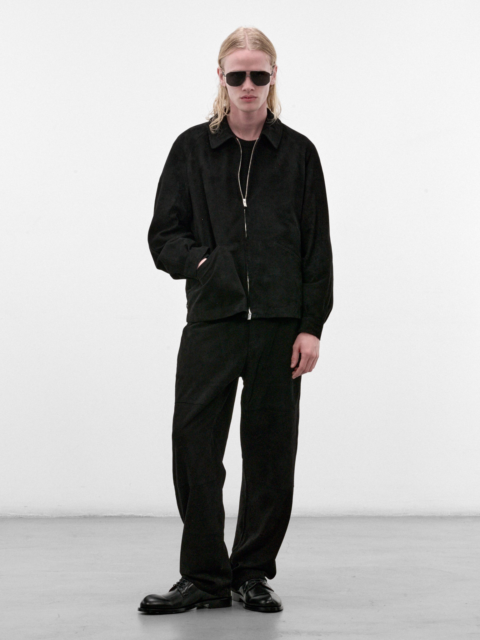 Black Wool Wide Trousers (C263F09P02-BLACK)