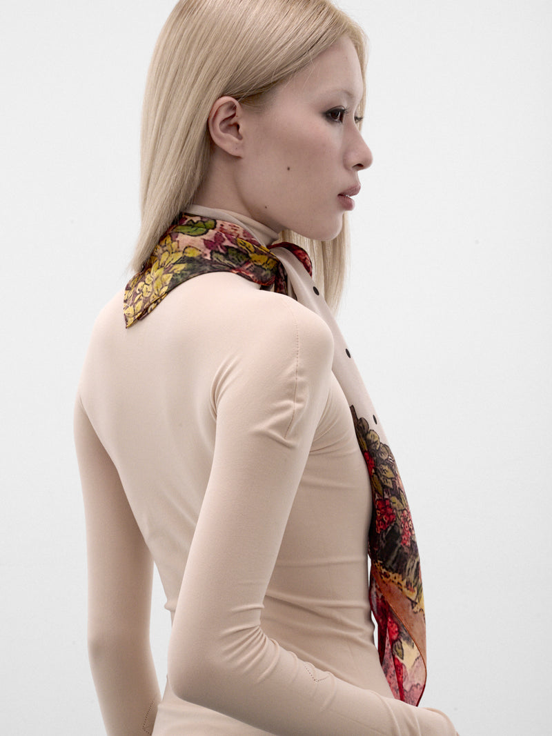 White Silk Bambi Scarf (UC2F1S03-3-IVORY-BASE)
