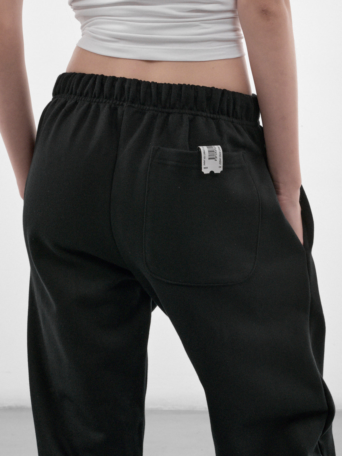 Black Cotton Graphic Sweatpants (PT99OT16USBK-BLACK)