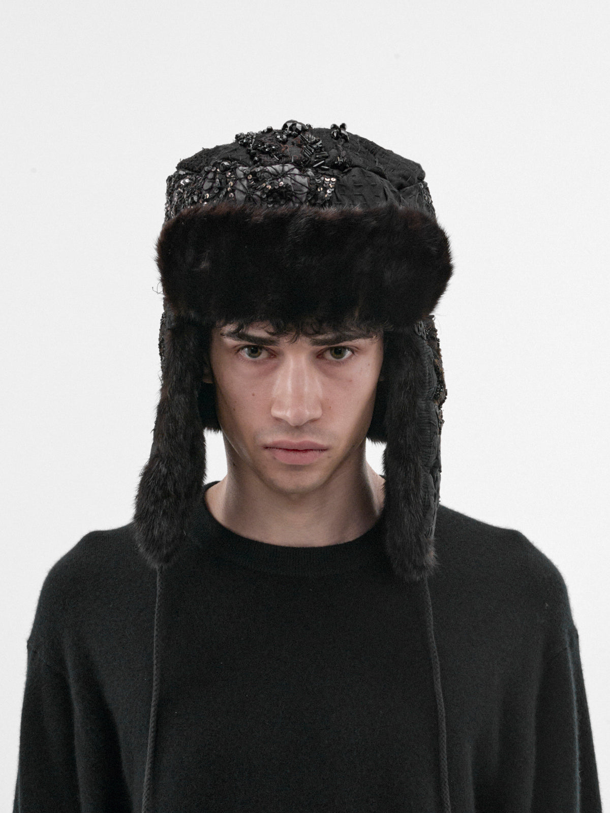 Black Silk Hunter Hat (2901830MF-BLACK)
