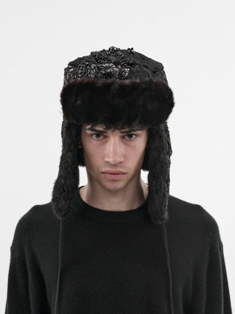 Black Silk Hunter Hat (2901830MF-BLACK)
