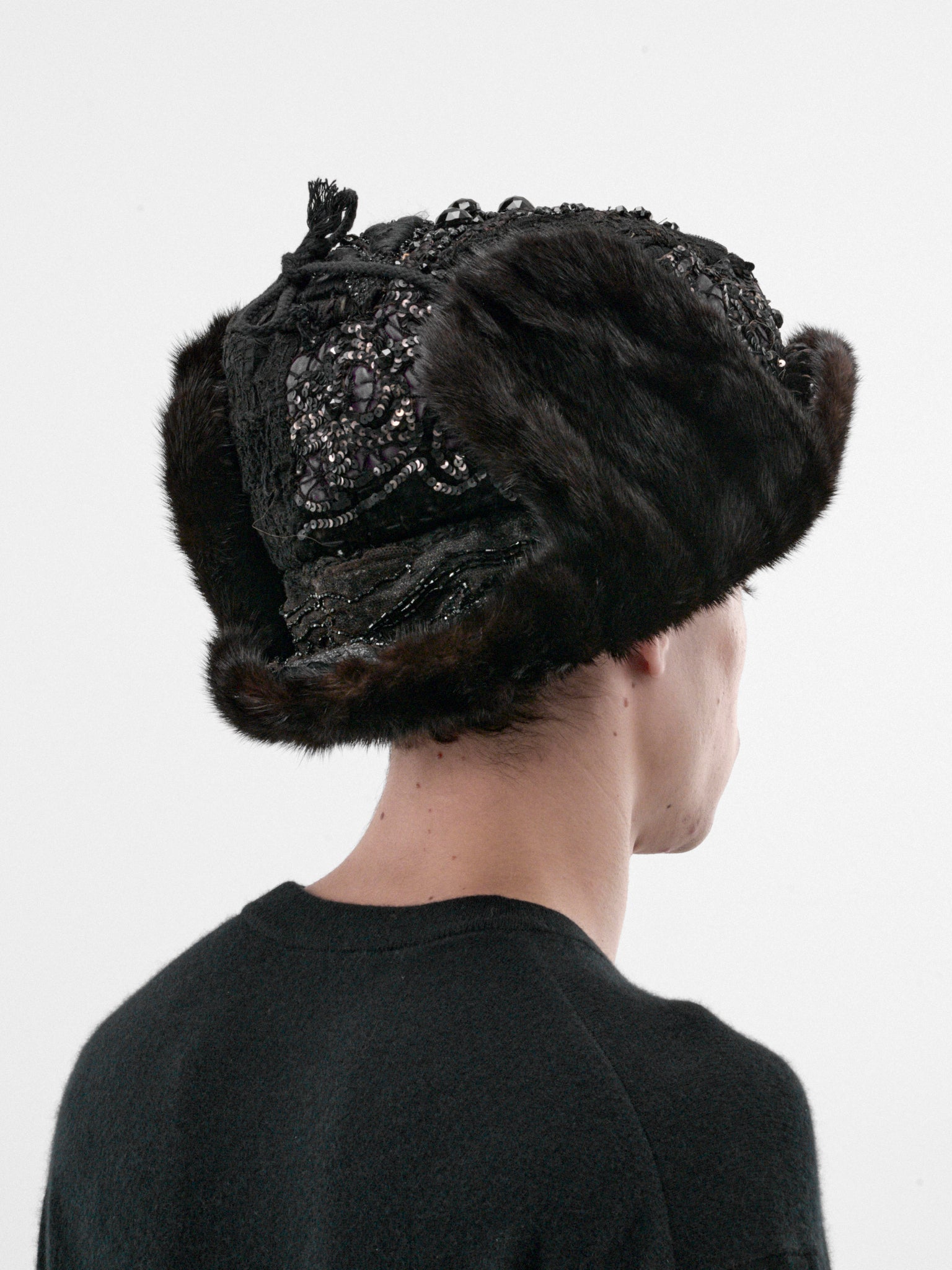 Black Silk Hunter Hat (2901830MF-BLACK)
