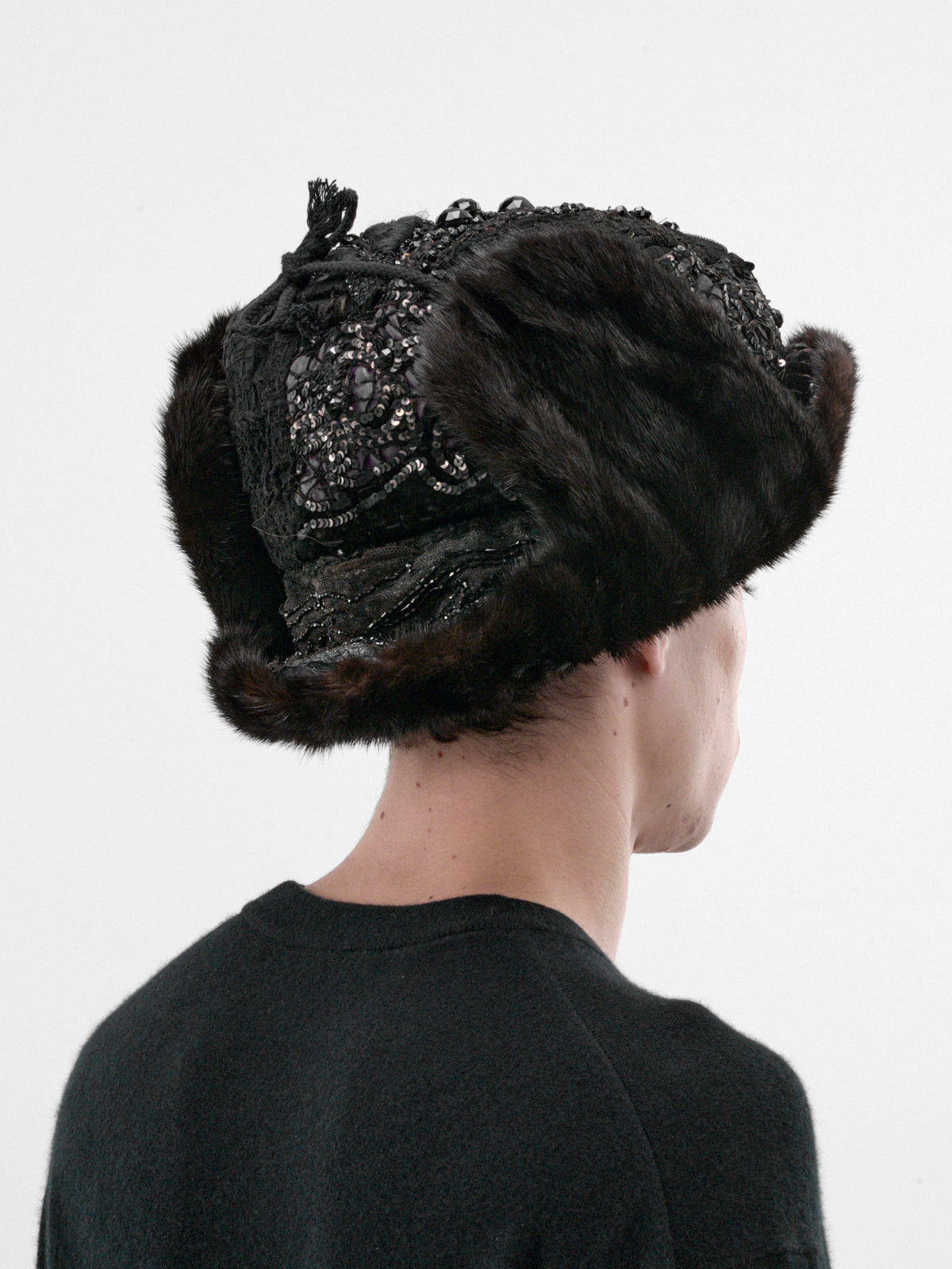 Black Silk Hunter Hat (2901830MF-BLACK)