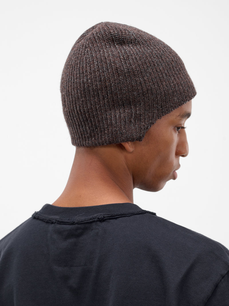 Brown Llama Rib-Knit Beanie (CF-20-03-07-01-BROWN)
