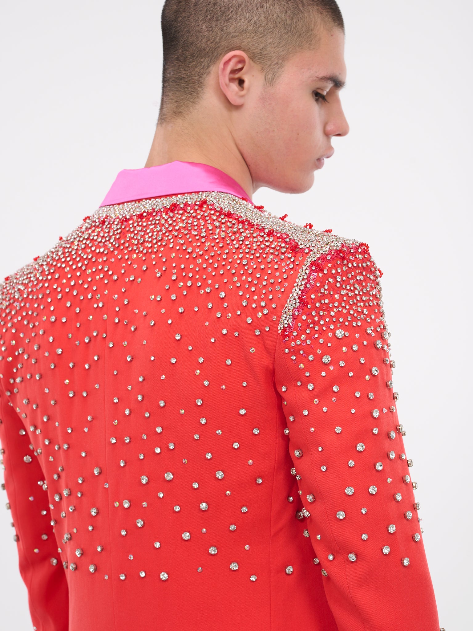 Crystal Suit Jacket (JA173758211821-CHERRY-TOMATO)