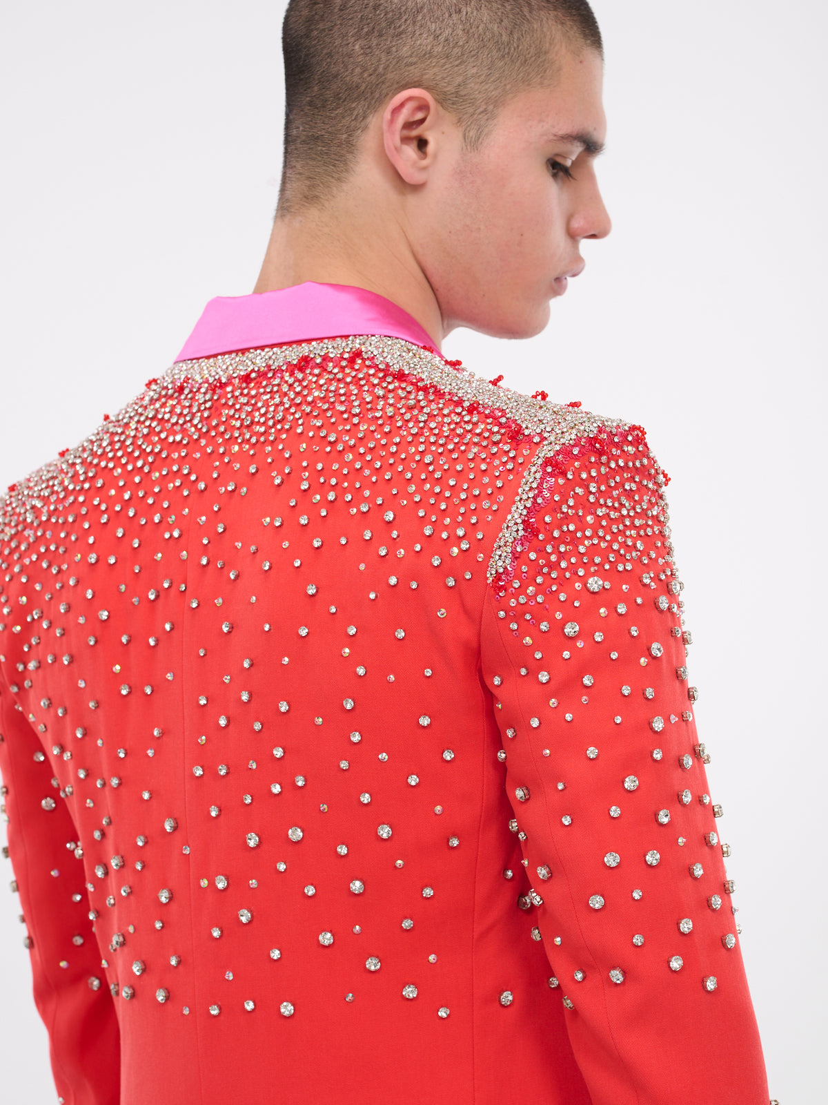 Crystal Suit Jacket (JA173758211821-CHERRY-TOMATO)