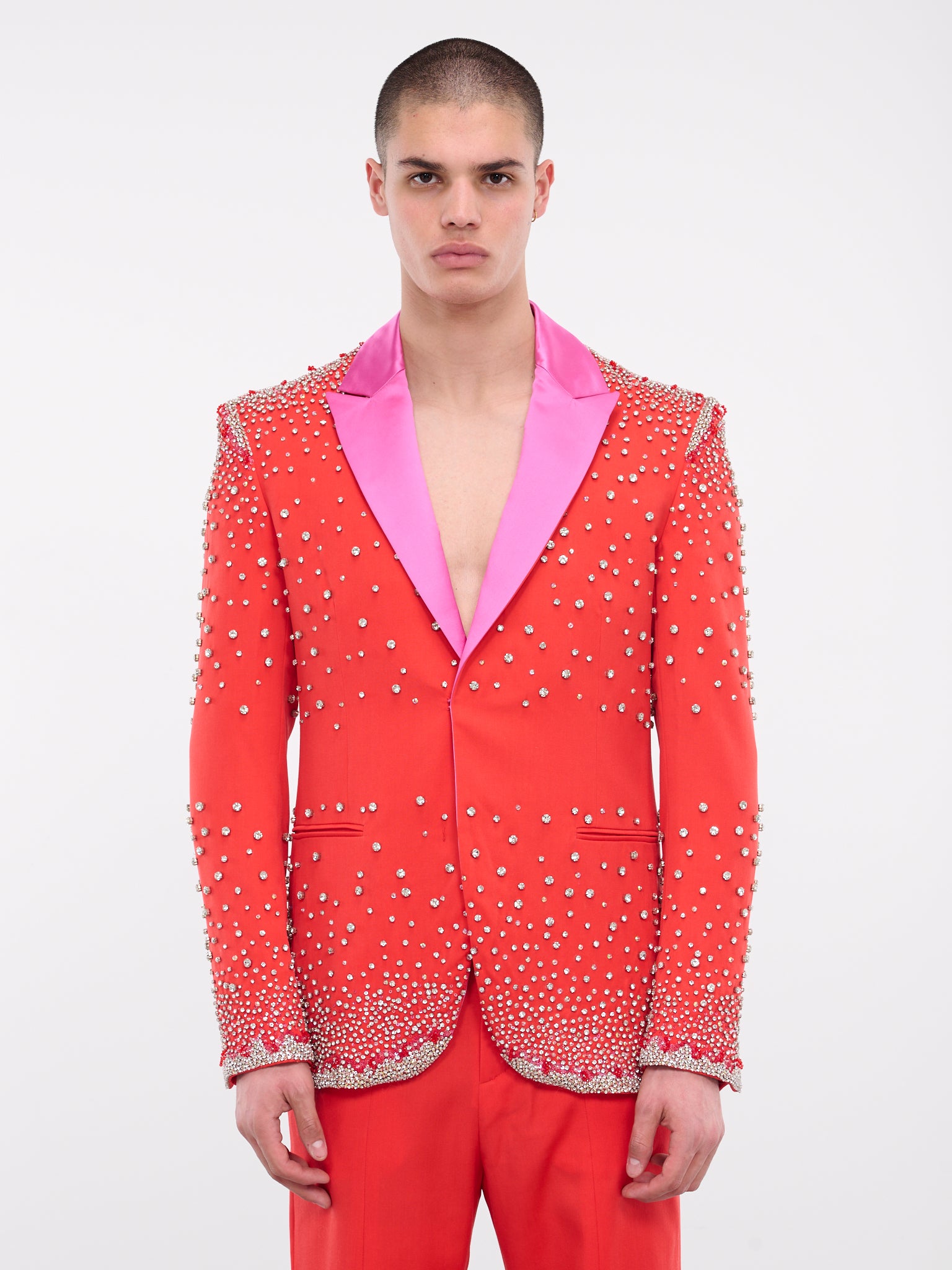 Crystal Suit Jacket (JA173758211821-CHERRY-TOMATO)