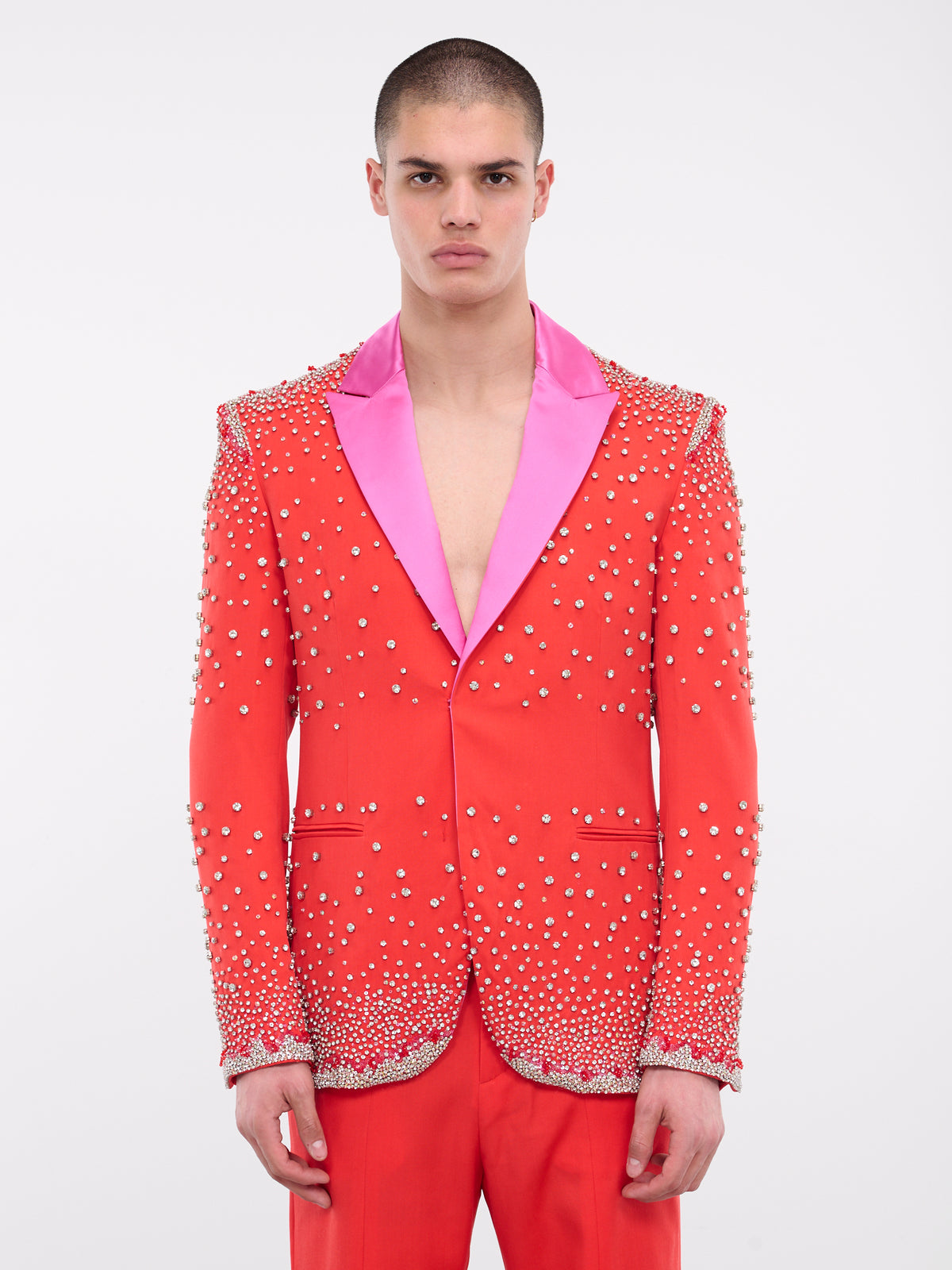 Crystal Suit Jacket (JA173758211821-CHERRY-TOMATO)
