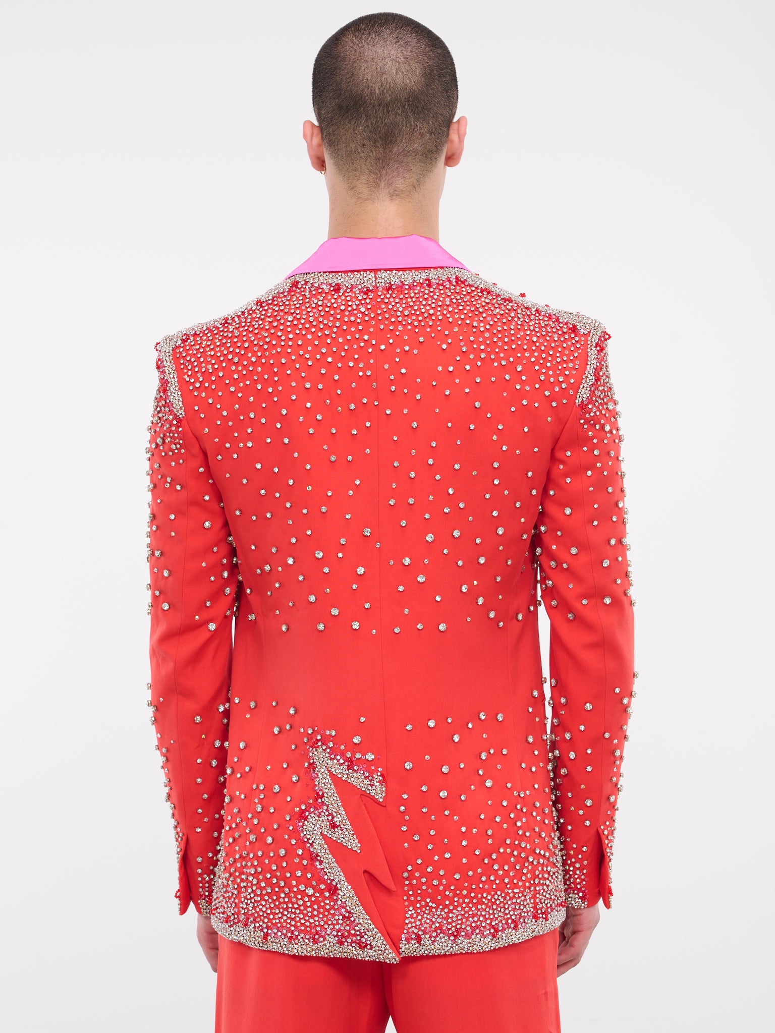 Crystal Suit Jacket (JA173758211821-CHERRY-TOMATO)