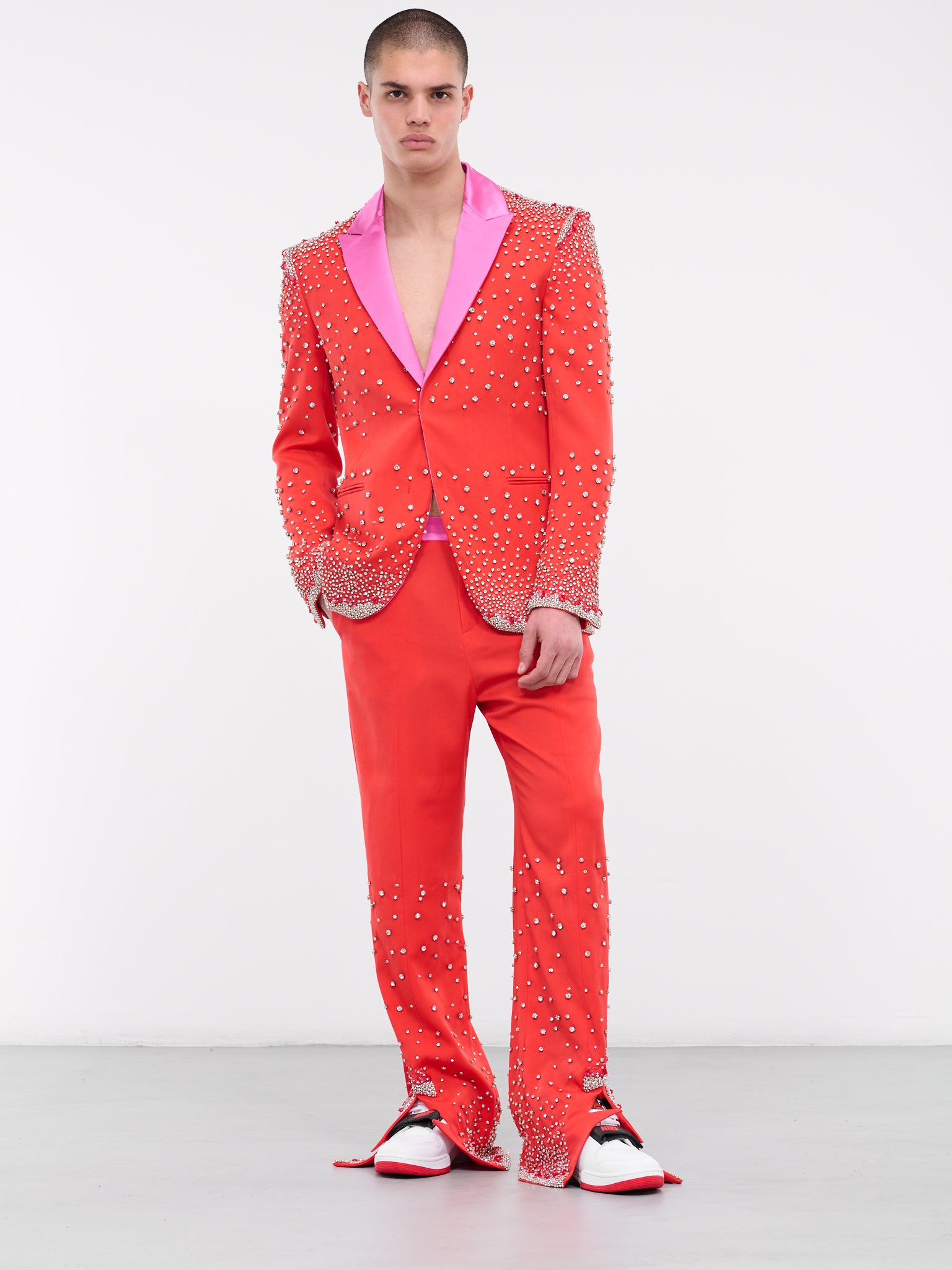Crystal Suit Jacket (JA173758211821-CHERRY-TOMATO)