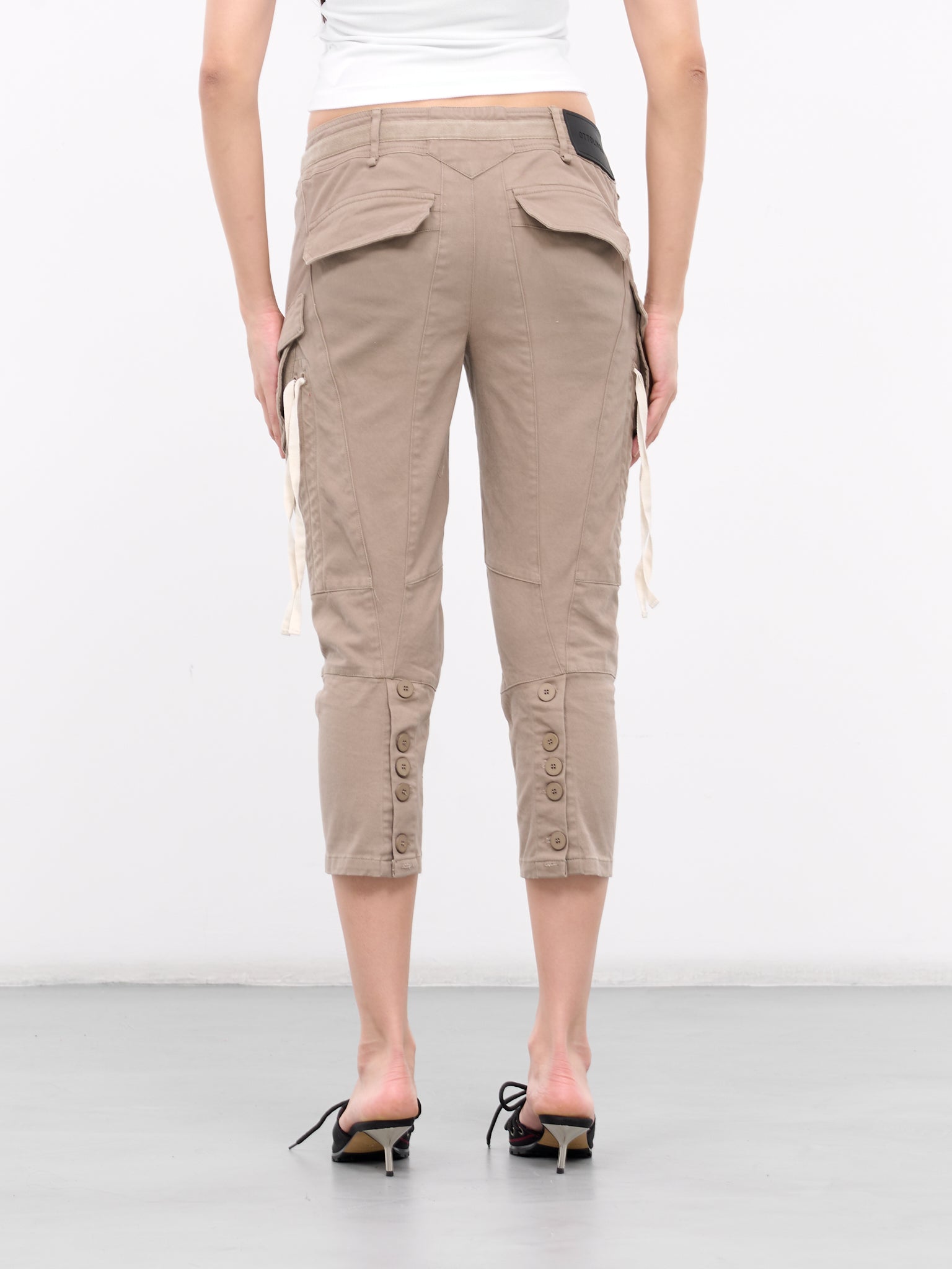 Cargo Capri Pants (0903801-OLIVE-GREY)