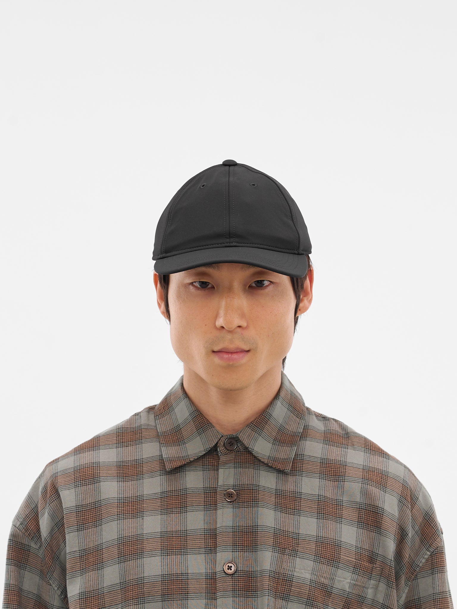 Black Nylon 6-Panel Baseball Cap (A4258BP-BALLCAP-PITCH-BLACK)