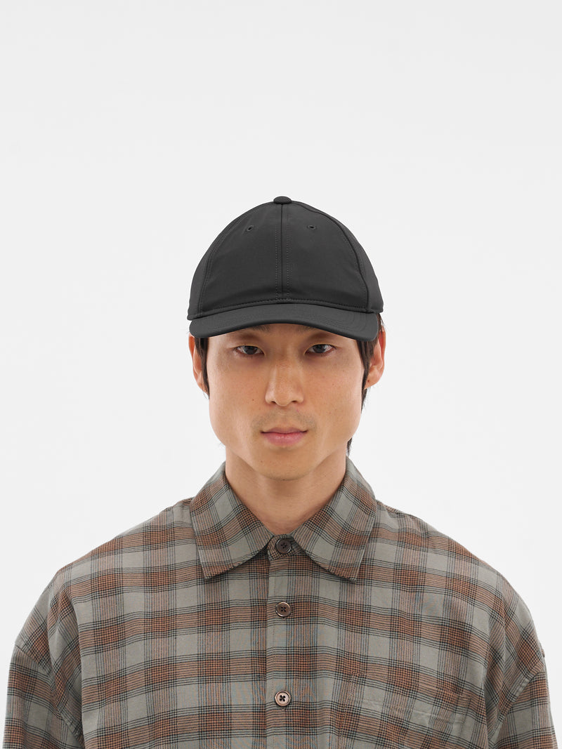 Black Nylon 6-Panel Baseball Cap (A4258BP-BALLCAP-PITCH-BLACK)