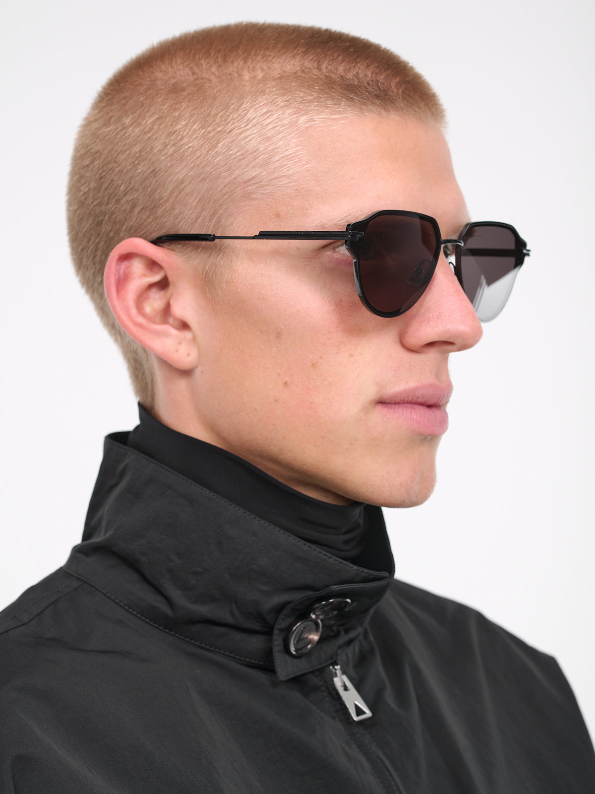 Glaze Aviator Sunglasses (756328V4450-1049-BLACK-GREY)