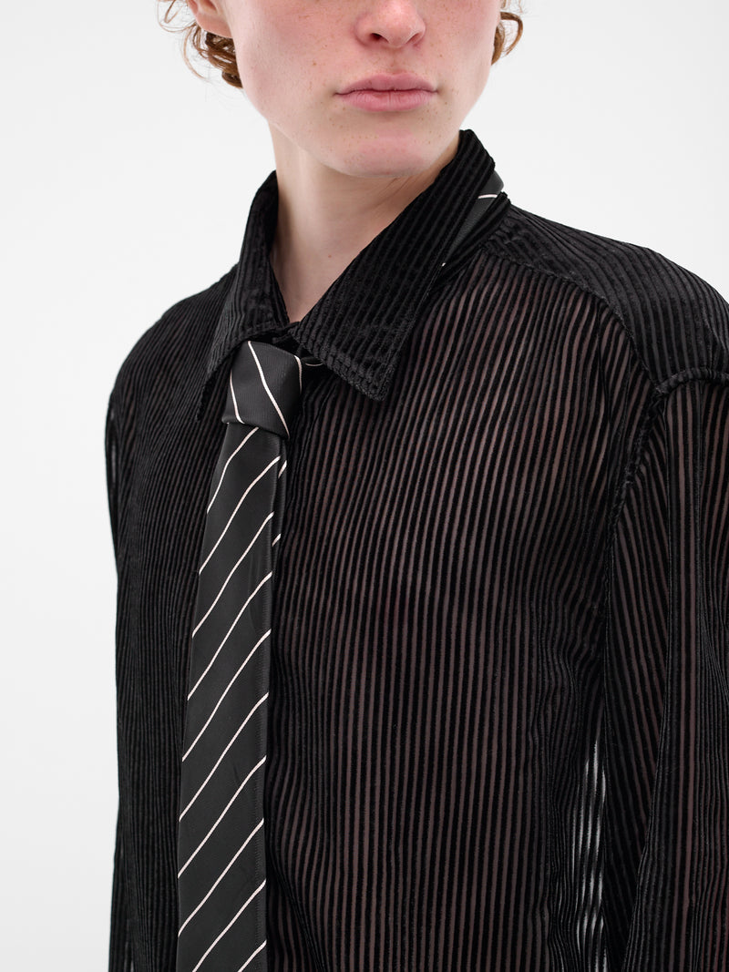Black Pinstripe Tie (1600-T735-PINSTRIPES)