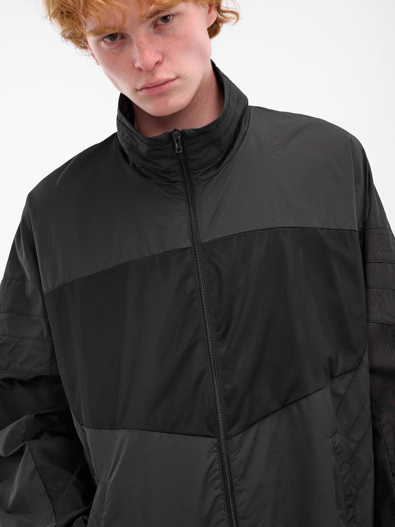 Black Mesh Paneled Track Jacket (UH76GJ700B-BLACK)