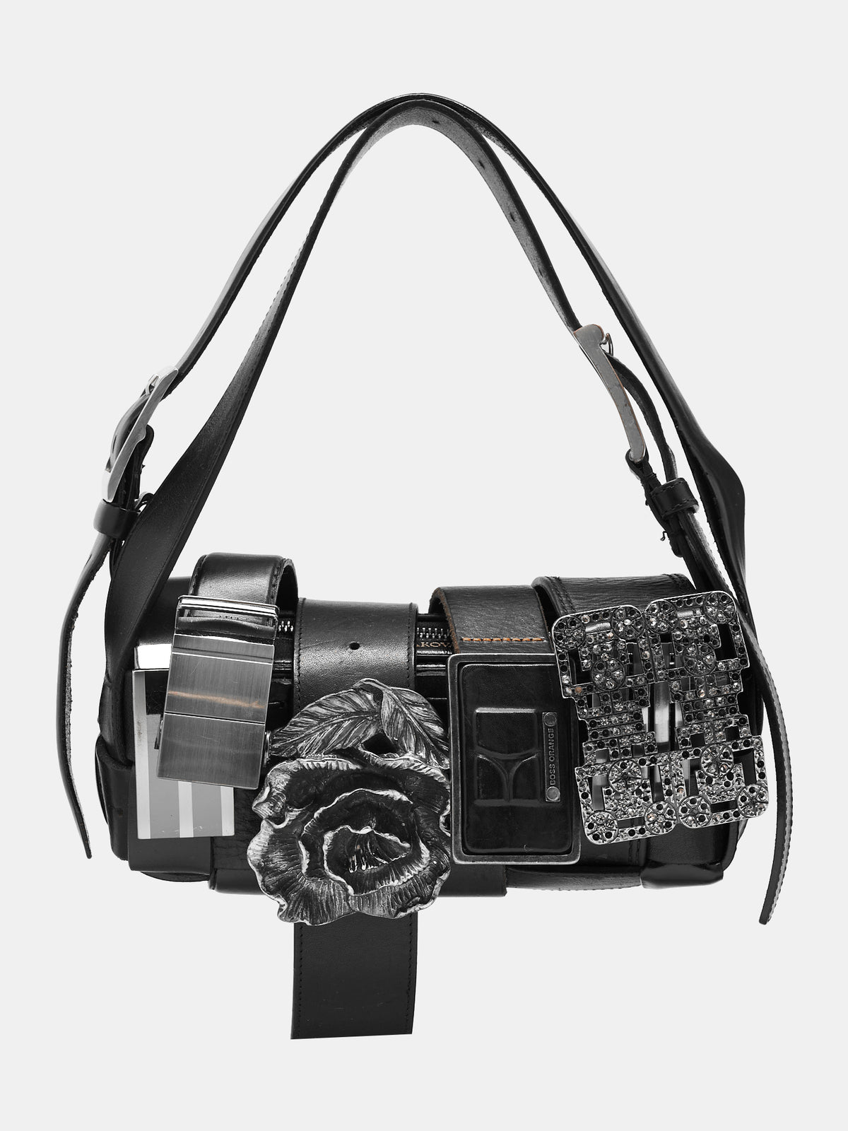 Buckle Baguette Bag (A22091BBA2-BLACK)
