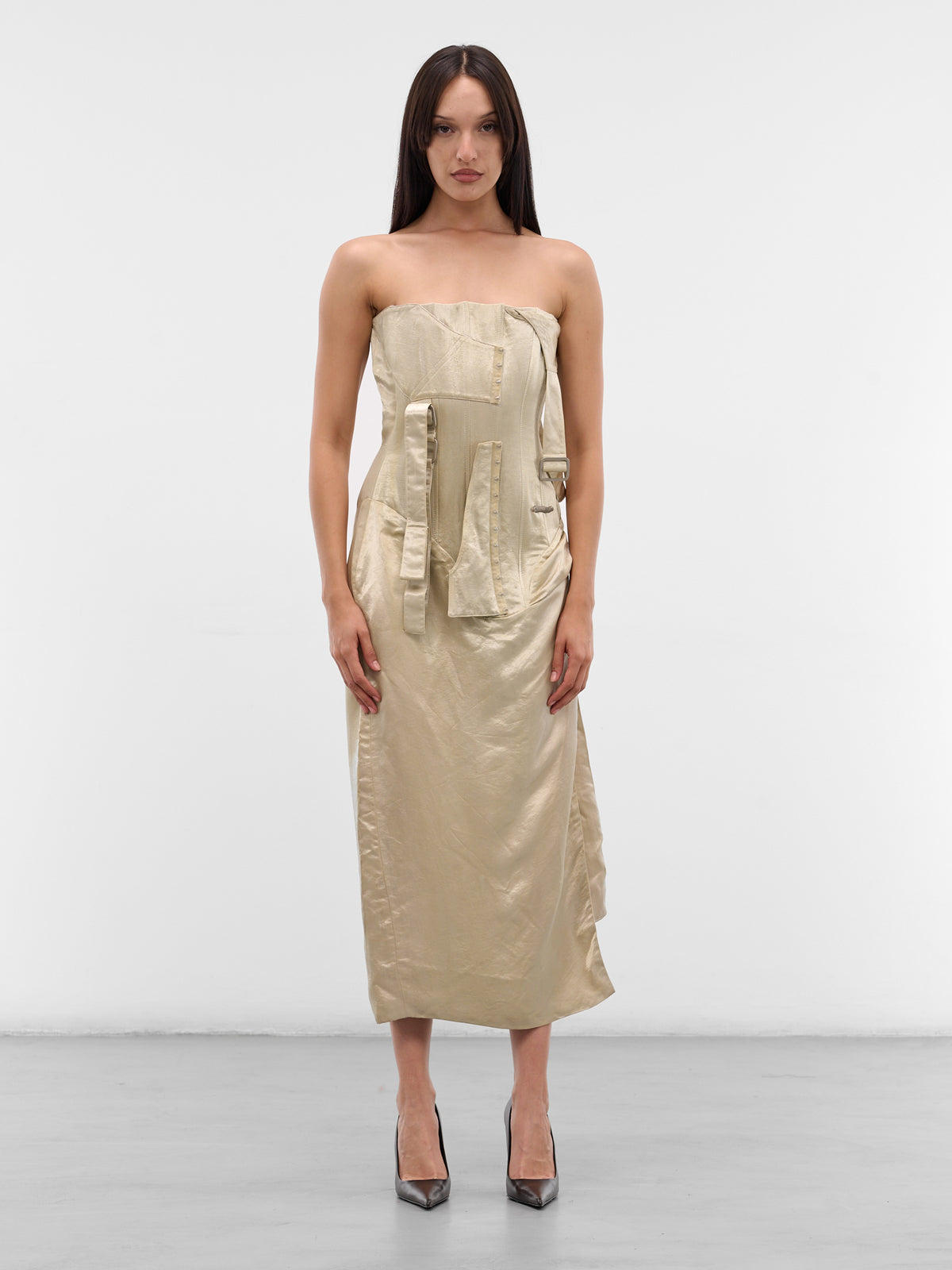 Ivory Landwalker Midi Dress (EV034Y002-IVORY)