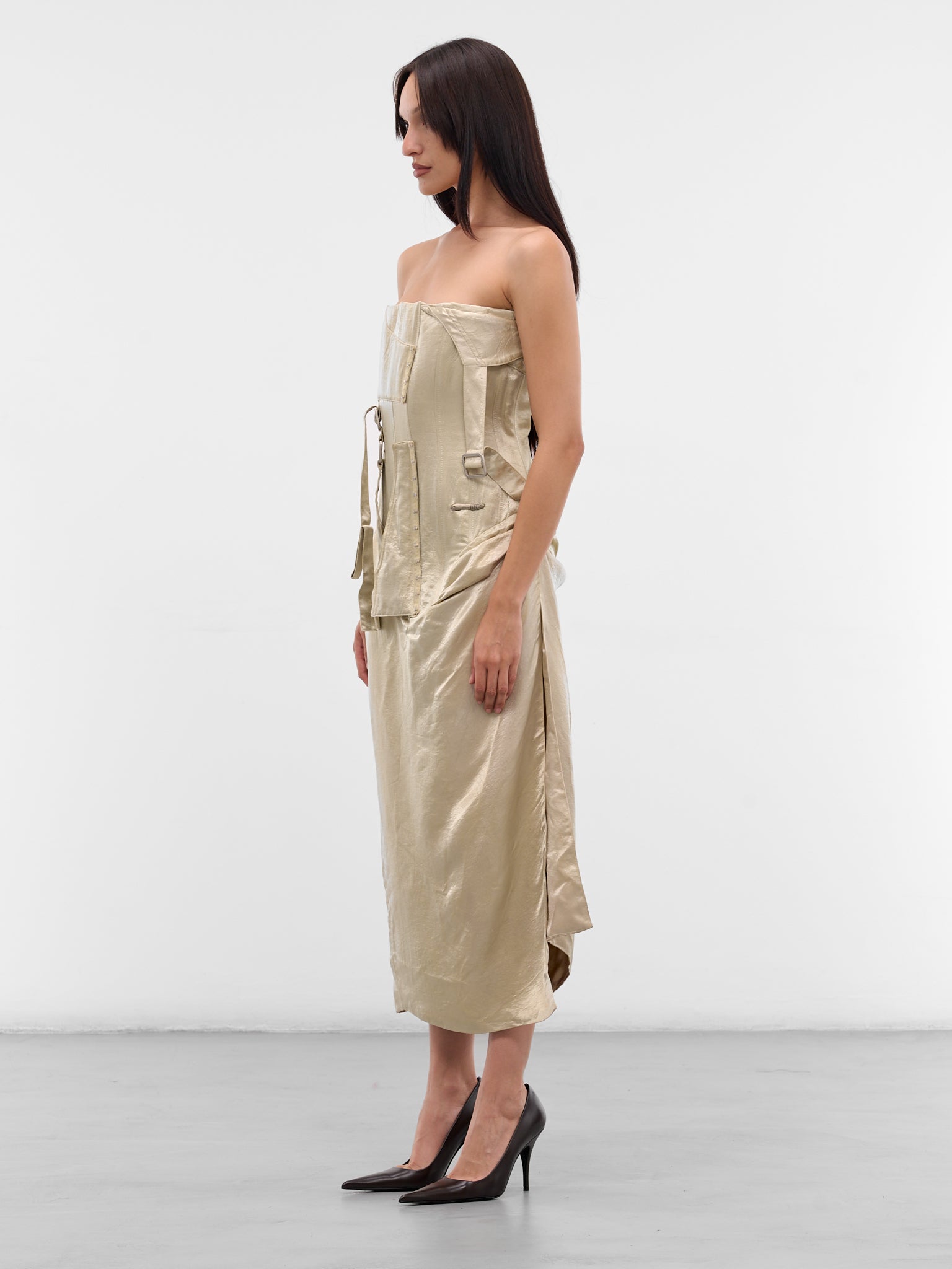 Ivory Landwalker Midi Dress (EV034Y002-IVORY)