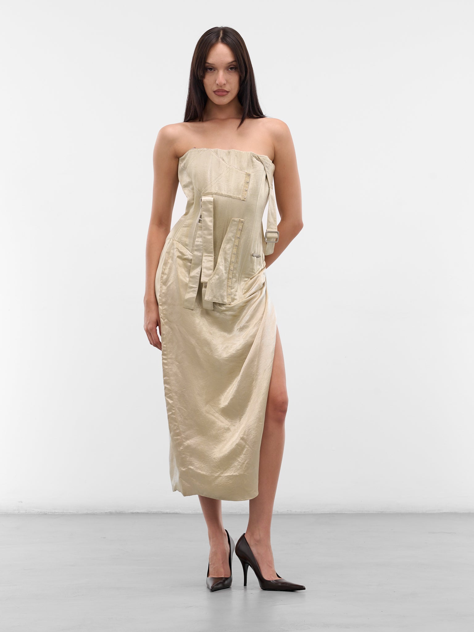 Ivory Landwalker Midi Dress (EV034Y002-IVORY)