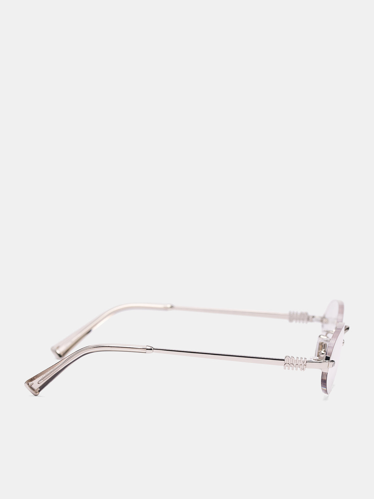 MU 53WV Metal Oval Glasses (0MU-53WV-SILVER-W-CLEAR)