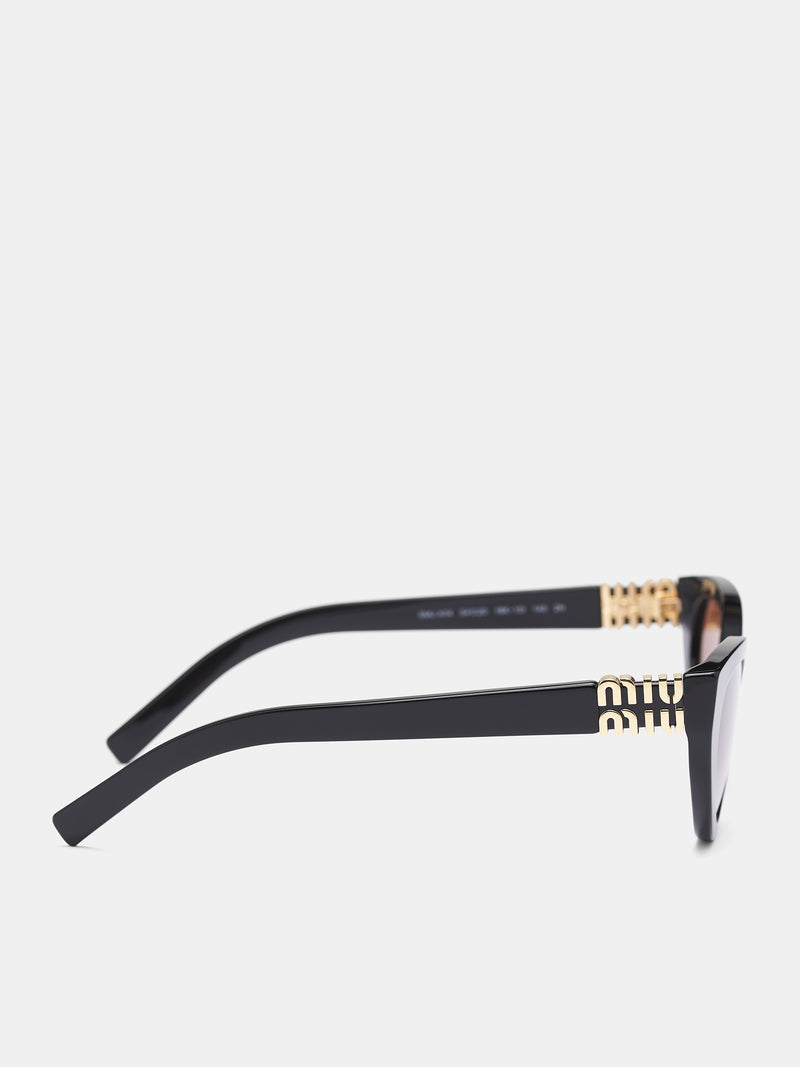Cat-Eye Sunglasses (0MU-A04S-BLACK-BROWN)