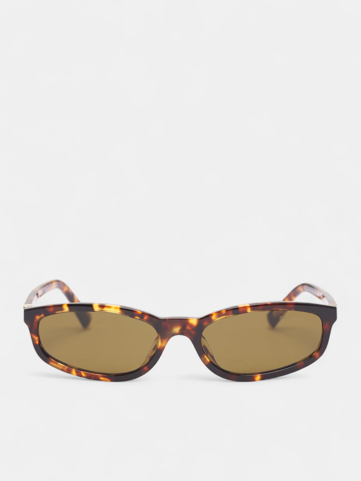 Brown Tortoiseshell Oval Sunglasses (0MU-A06S-14LC9Z54-DARK-BROWN)
