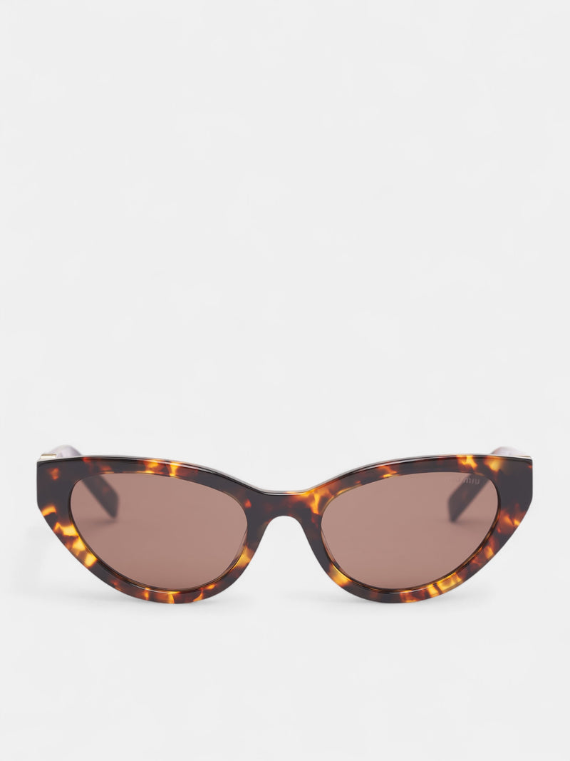 Brown Tortoiseshell Cat-Eye Sunglasses (0MUA04S-14L60M54-DARK-BROWN)