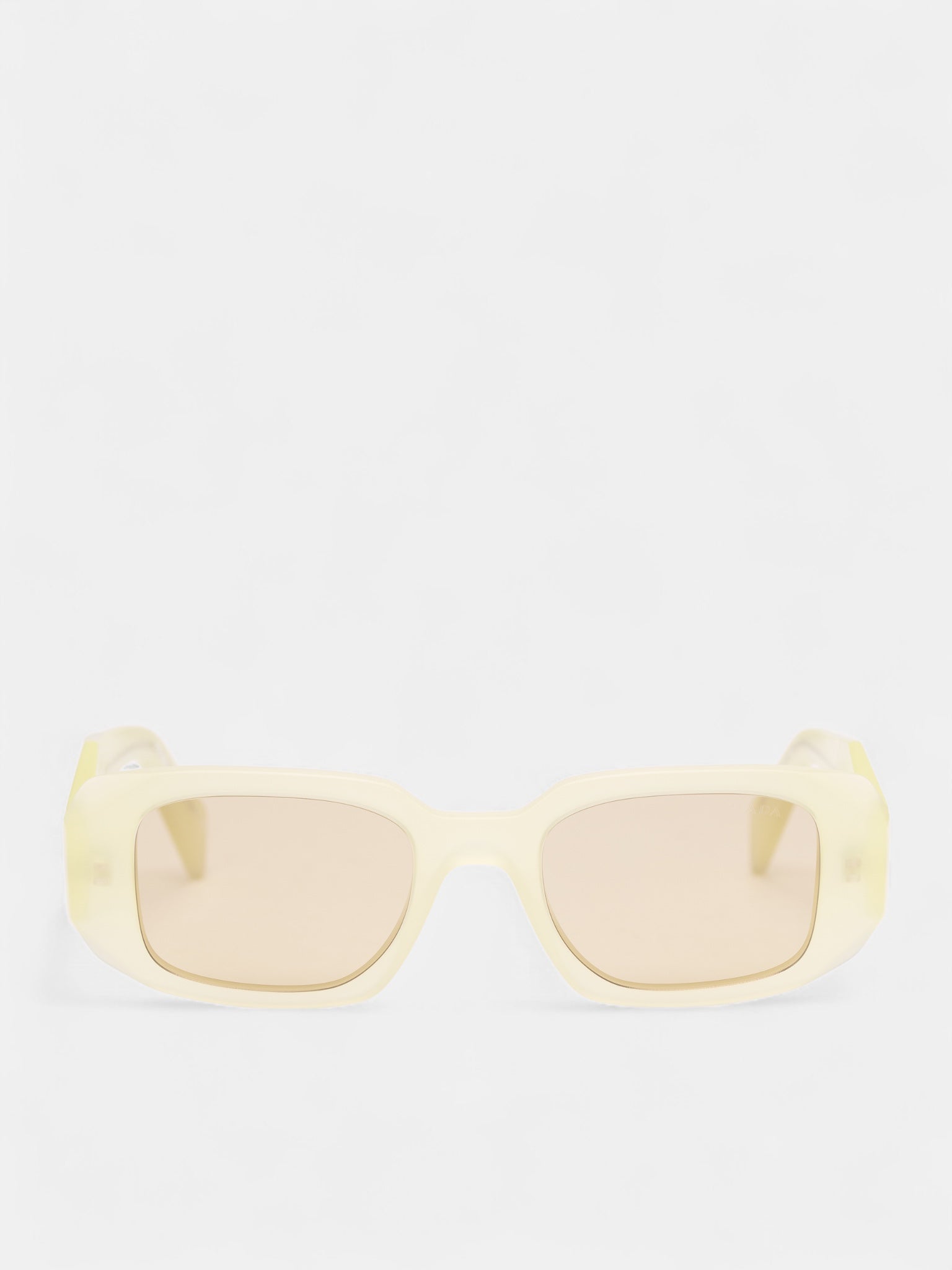 White 17WS Rectangle Sunglasses (0PR-17WS-VANILLA-YELLOW)