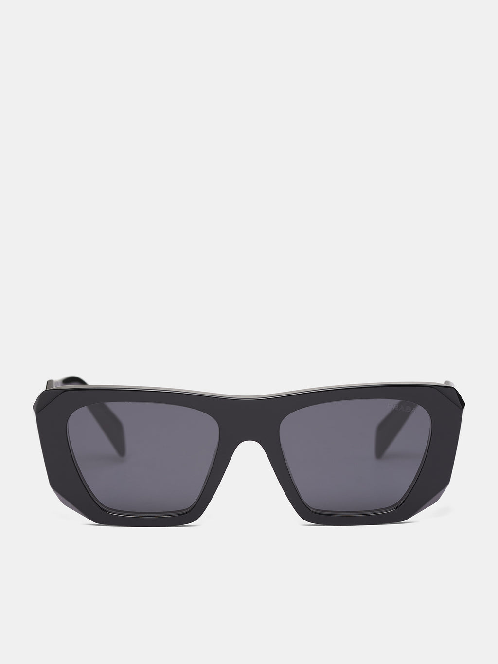 Black PR-B18S Geometric Sunglasses (0PR-B18S-BLACK-DARK-GREY) display picture 1