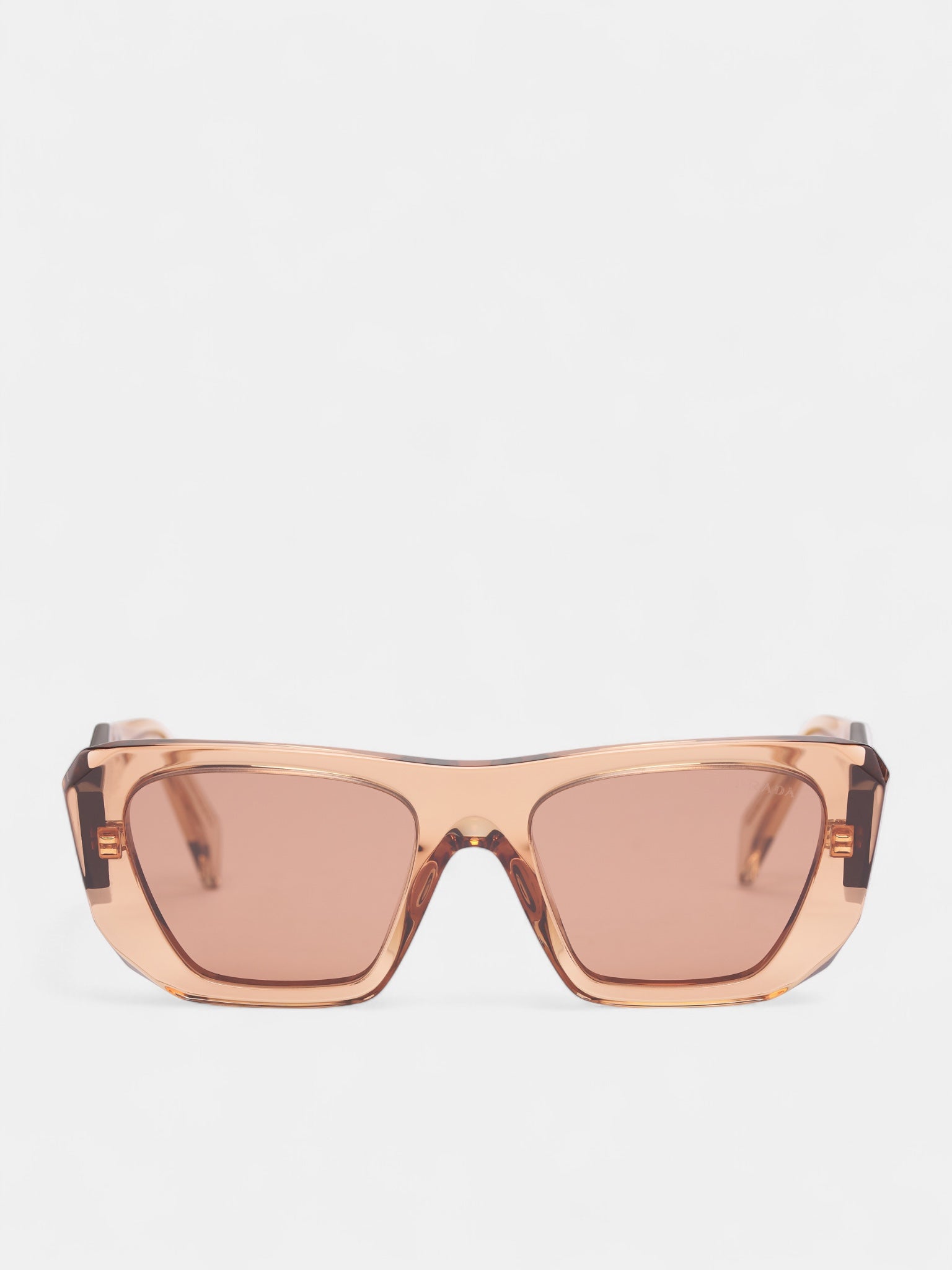 Transparent Brown B18S Geometric Sunglasses (0PR-B18S-CHOCOLATE-BROWN)