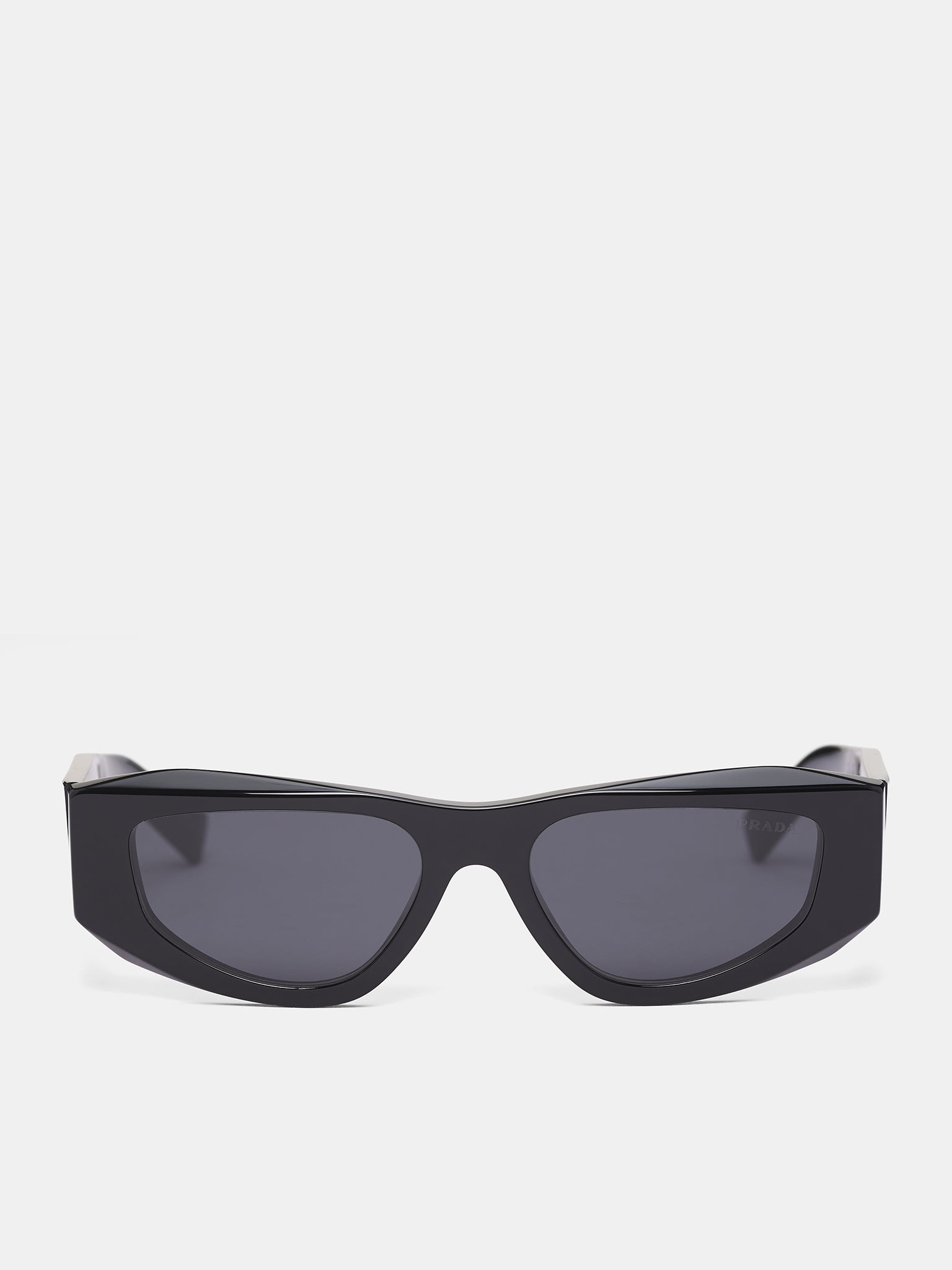Black PR-B19S Geometric Sunglasses (0PR-B19S-BLACK-DARK-GREY)