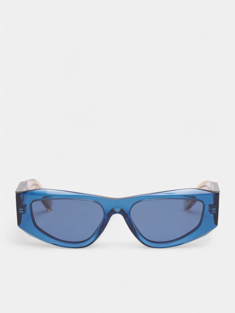 Blue Transparent Gradient B19S Sunglasses (0PR-B19S-BLUE-DARK-BLUE)