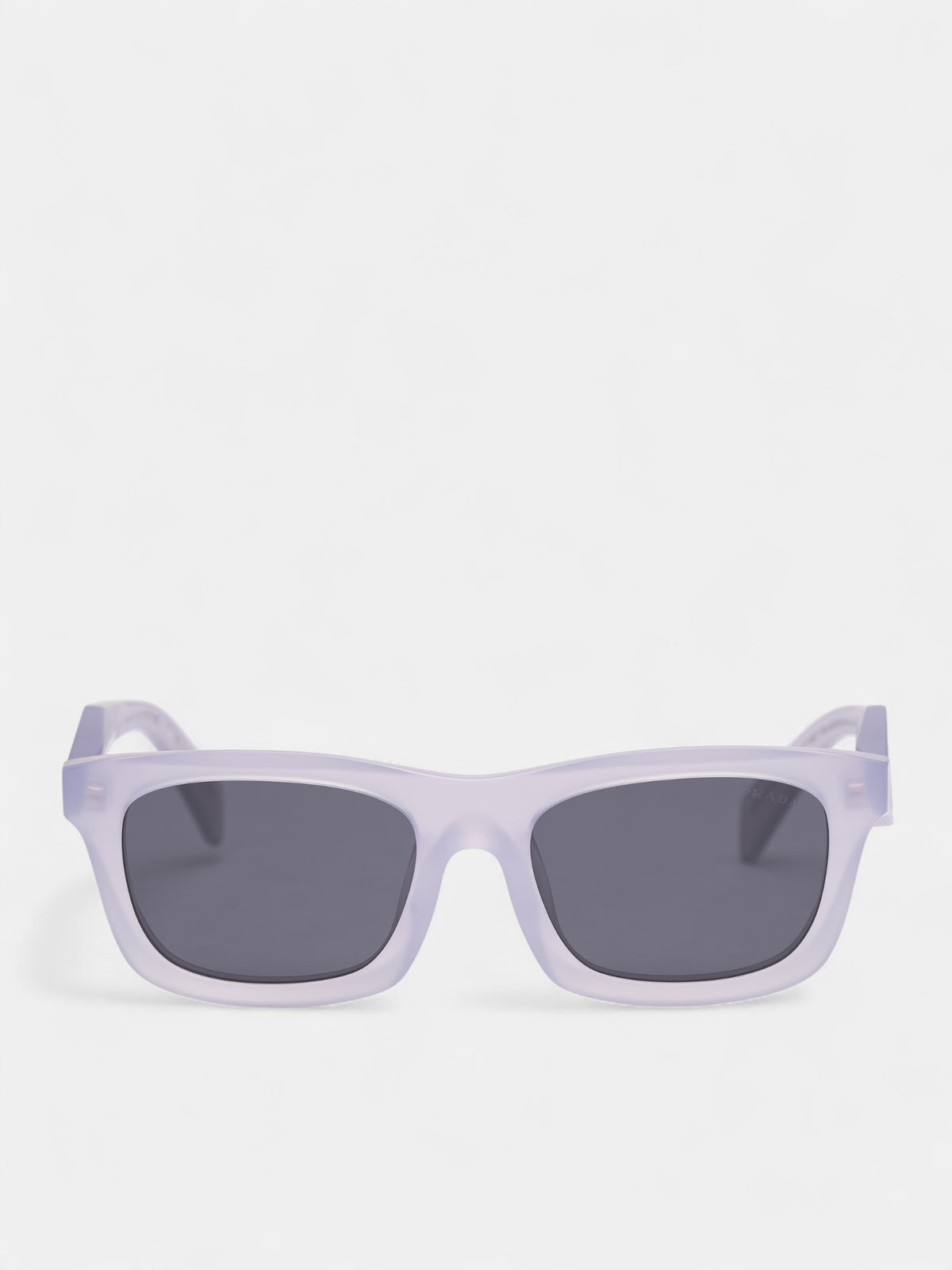 Gray Translucent C06SF Rectangular Sunglasses (0PR-C06SF-FROSTED-ICE-DARK-GRE)