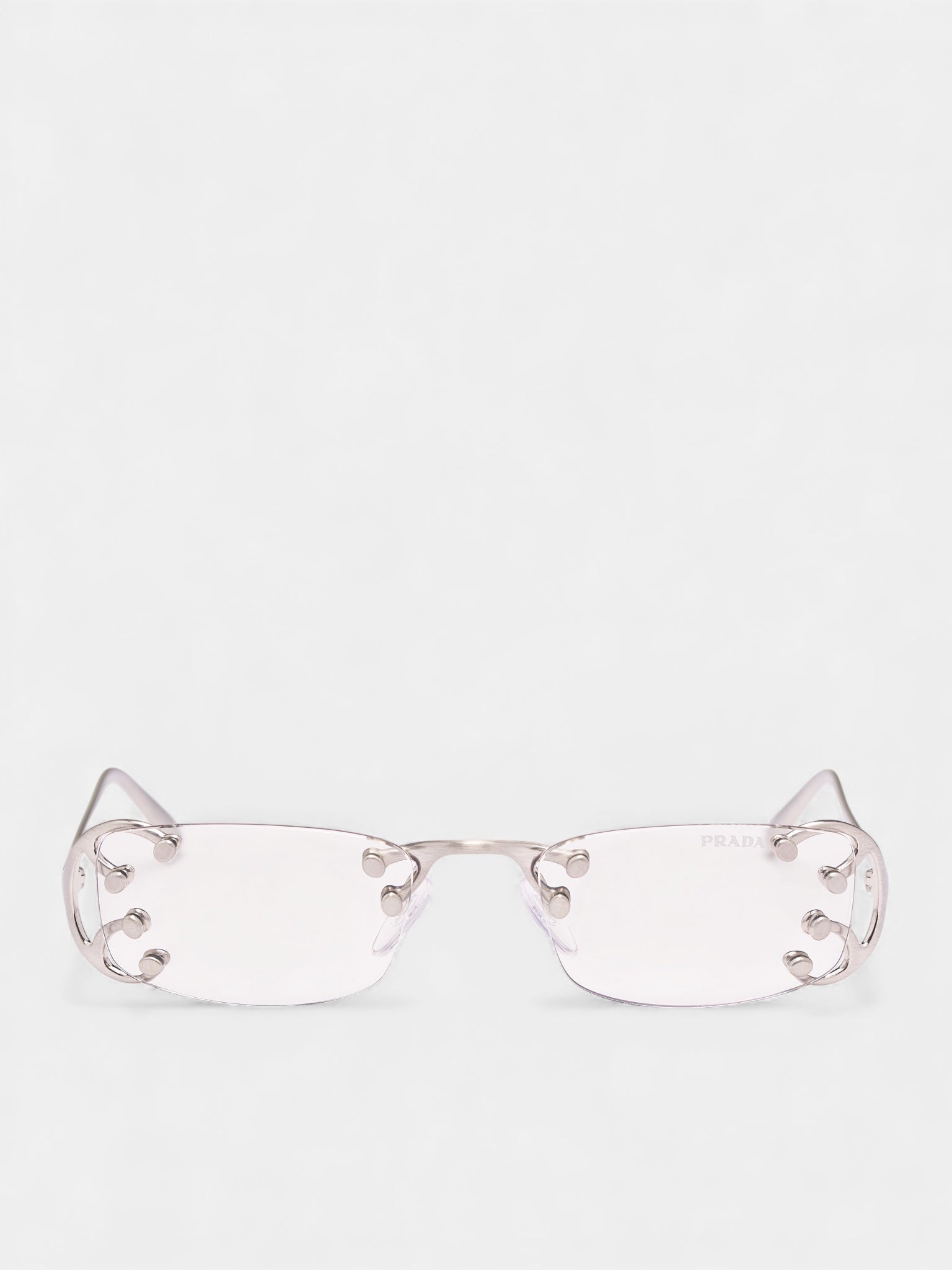 Silver Rivet C57S Metal Sunglasses (0PR-C57S-28H08N52-ARGENTO-NOUV)